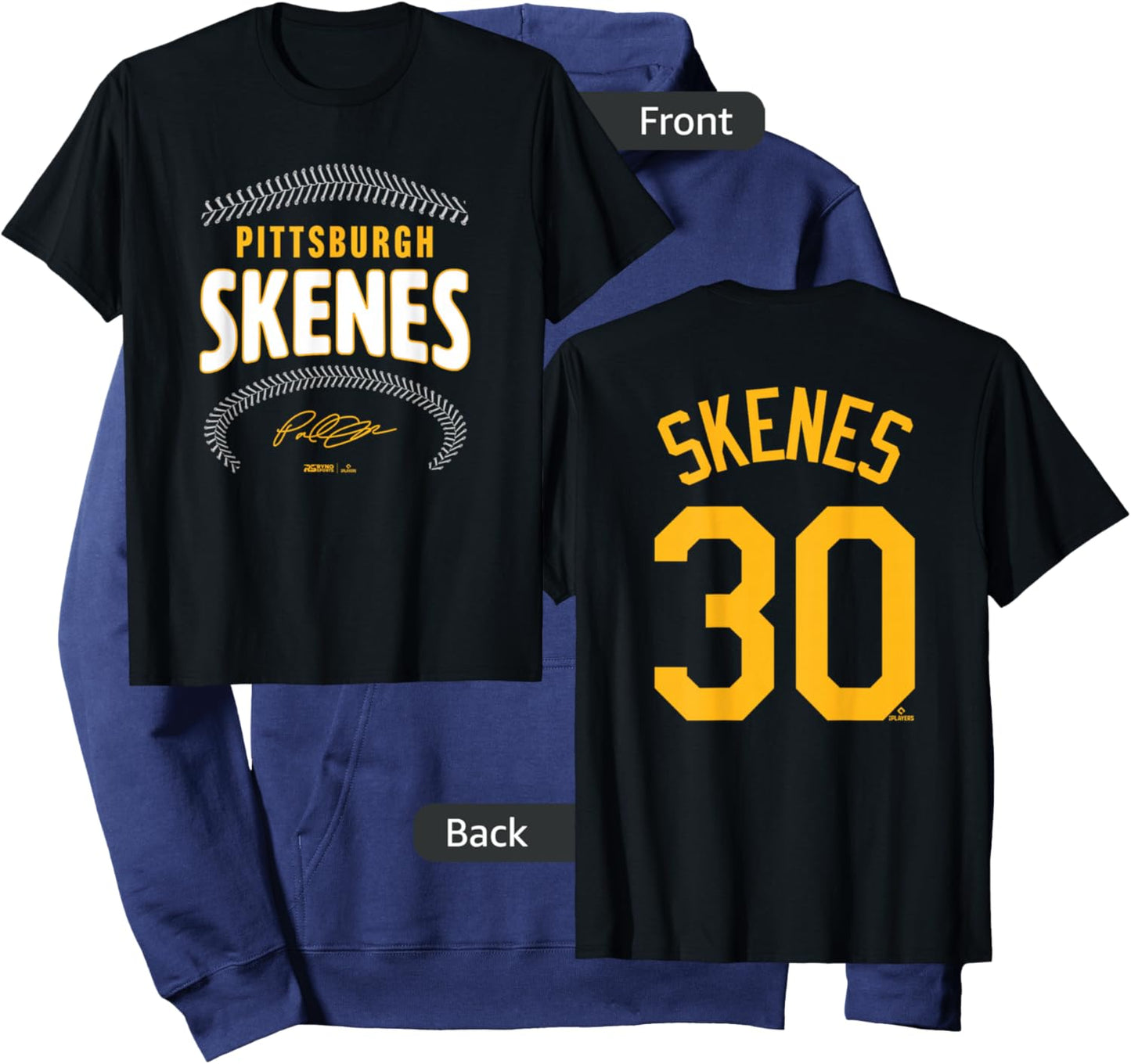 Paul Skenes Pittsburgh Name & Number (Front & Back) MLBPA Hoodie - Hoodie | Navy