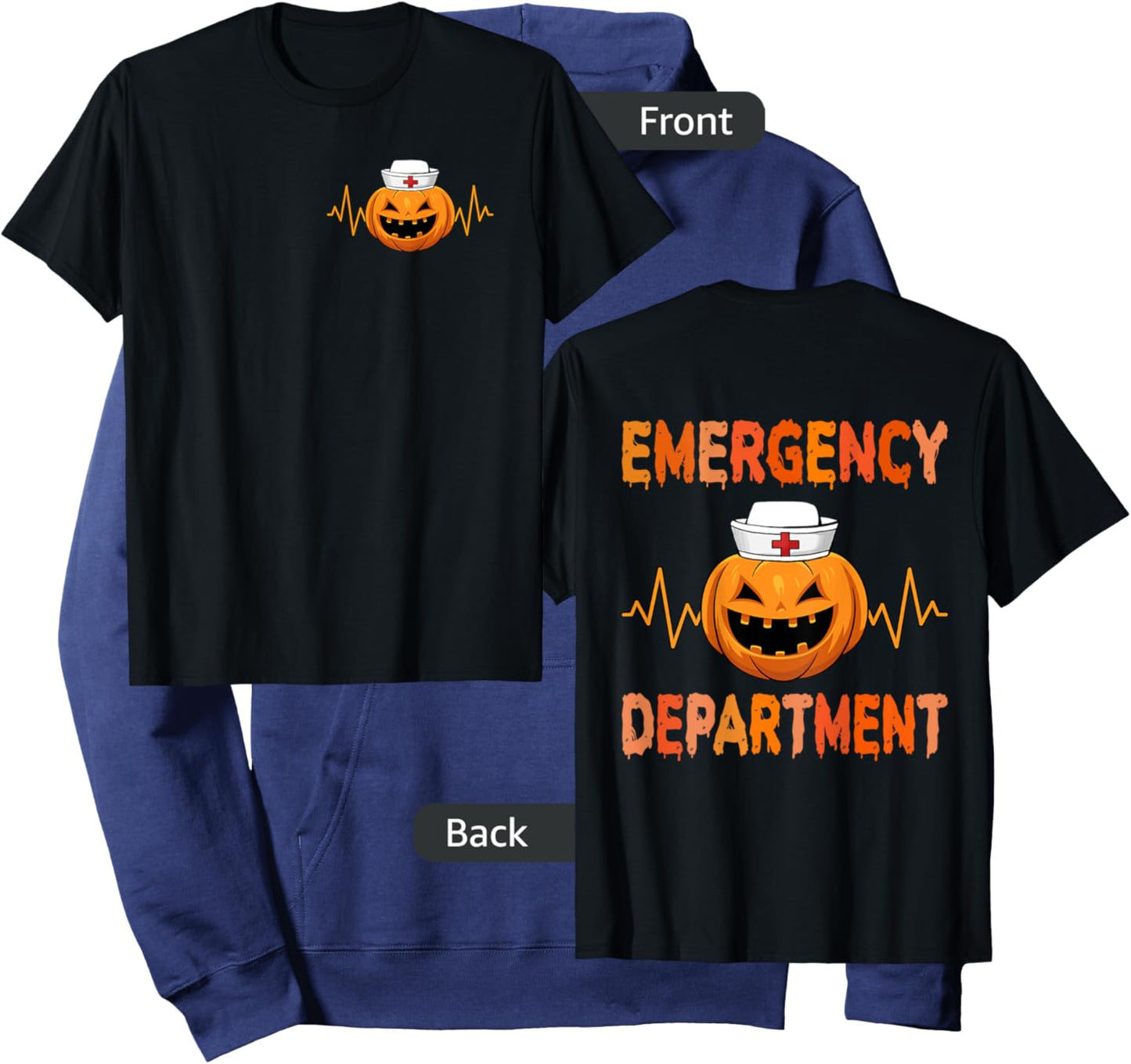 Emergency Department Halloween Emergency Room Nursing Nurse Hoodie - Hoodie | Navy