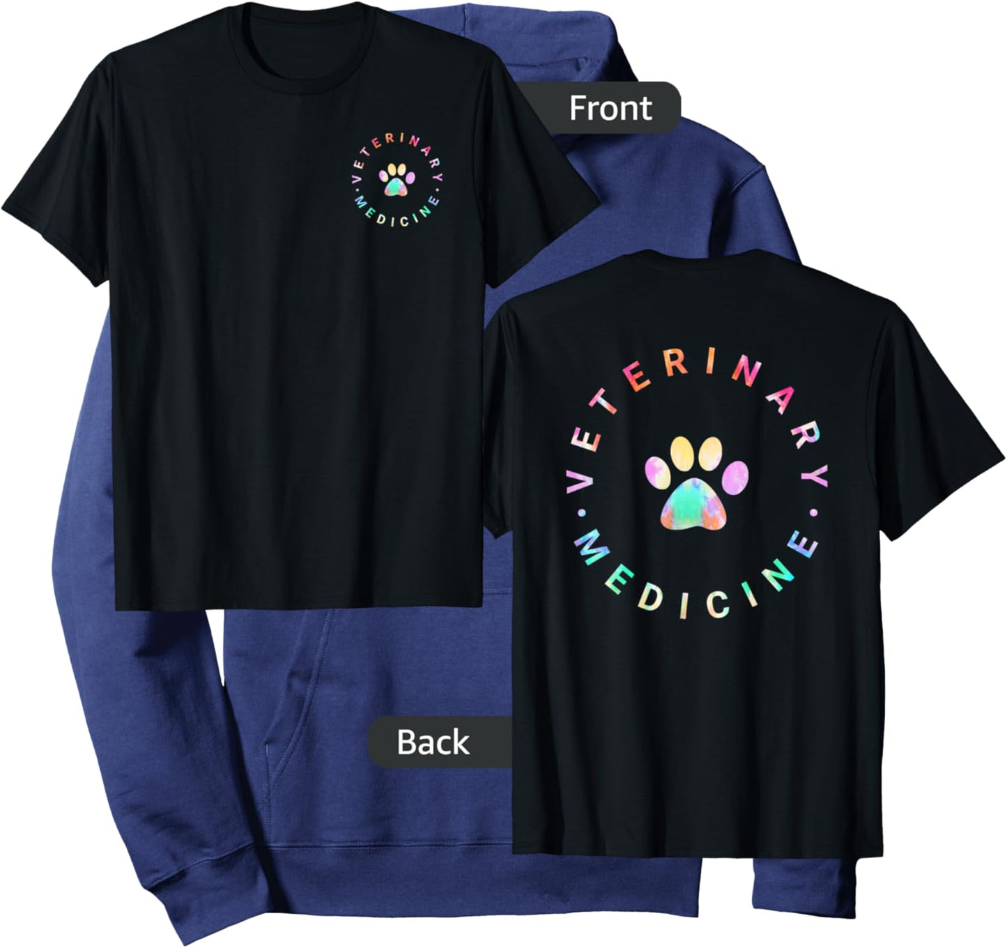 Veterinary Medicine Tie Dye, Veterinarian Life Vet Student Hoodie - Hoodie | Navy