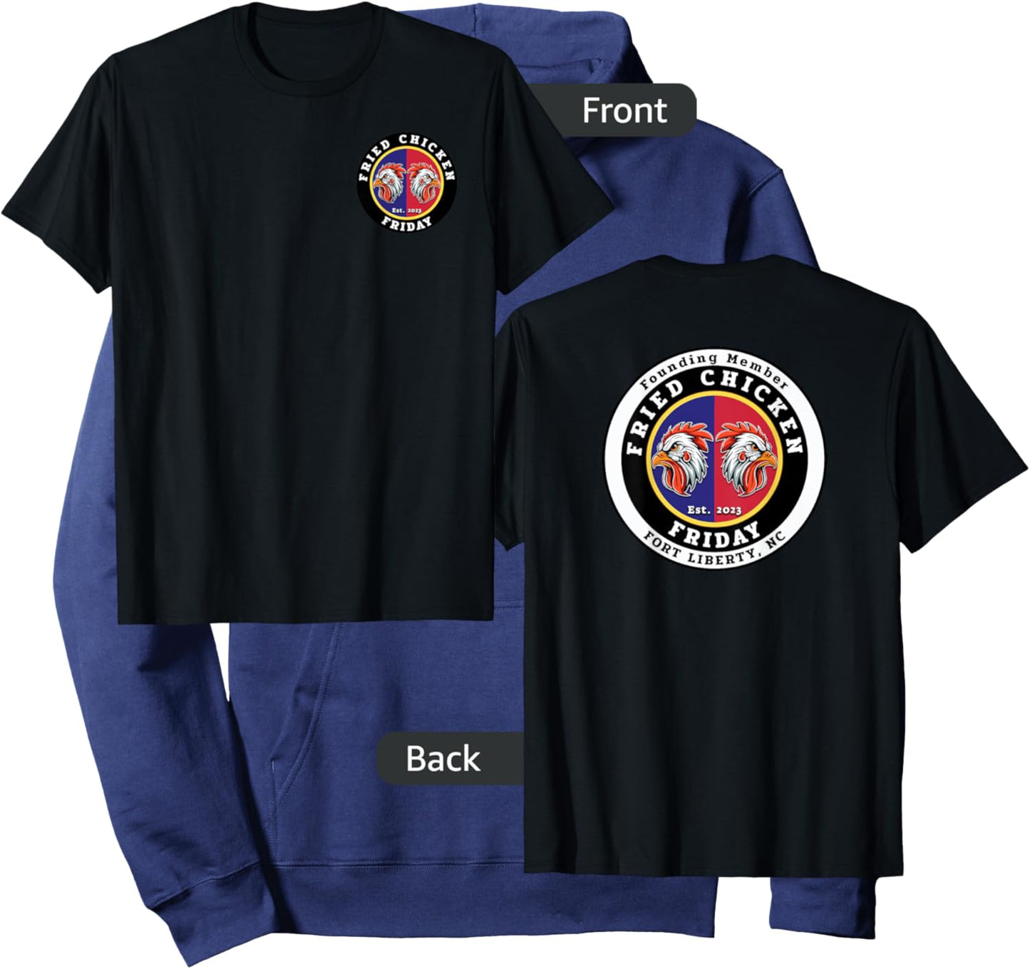 Fried Chicken Friday (Front & Back) Founder Edition Hoodie - Hoodie | Navy