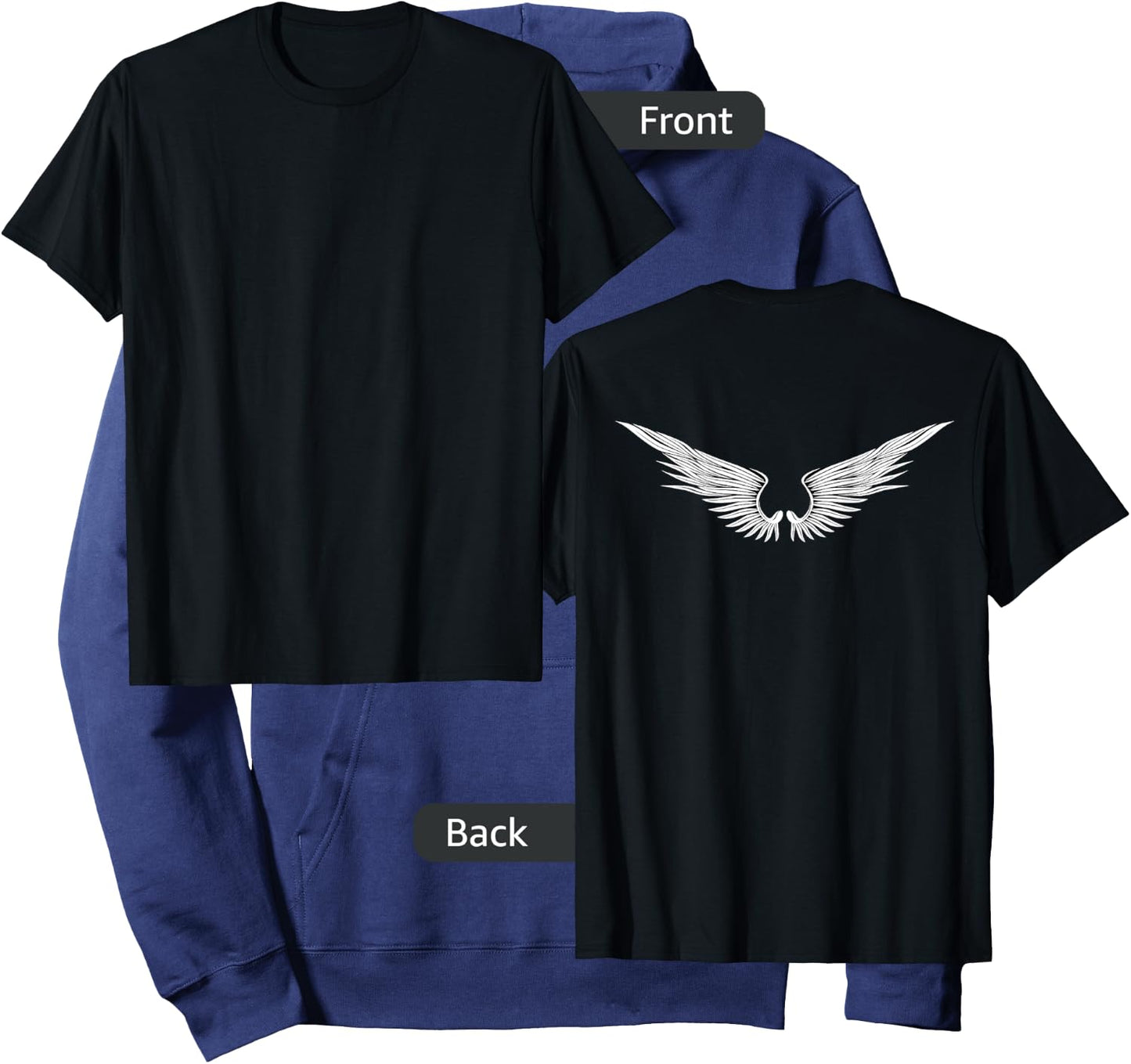 Angel Wings Freedom Guardian & Women Angel Hoodie - Hoodie | Navy