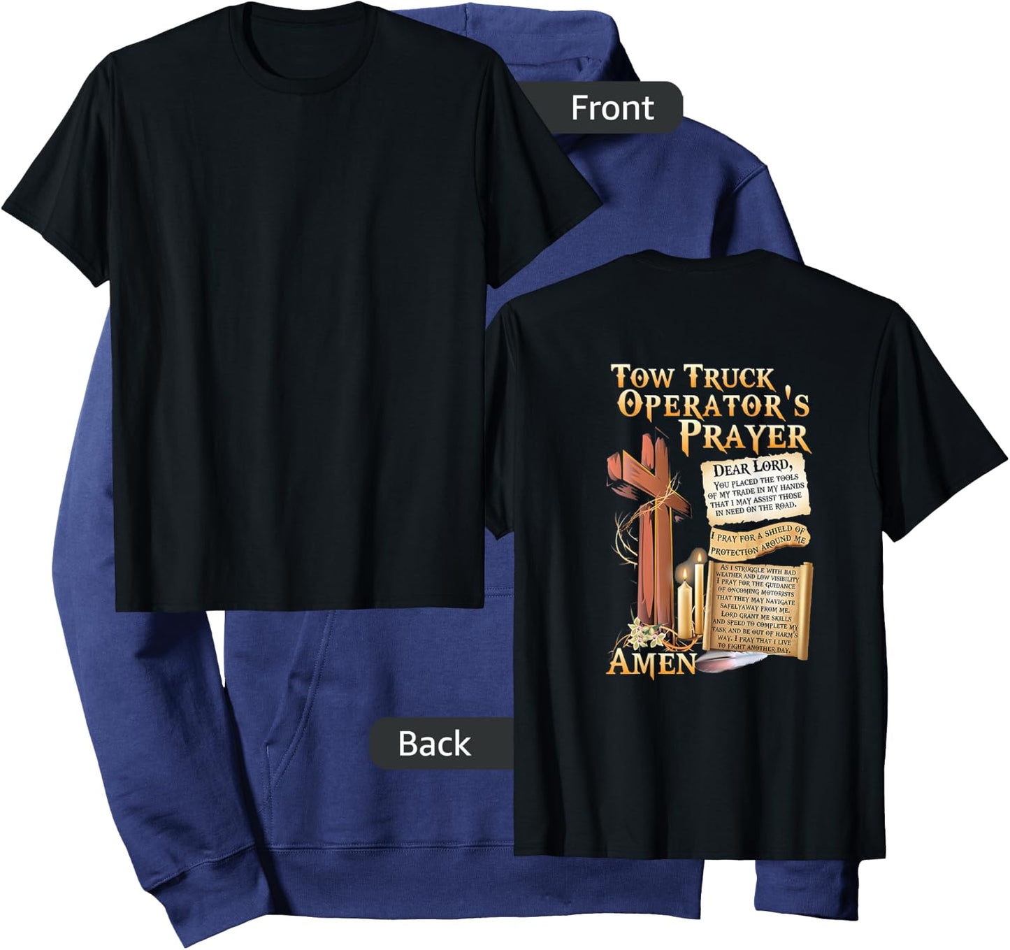 Tow Truck Operator's Prayer Hoodie - Hoodie | Navy