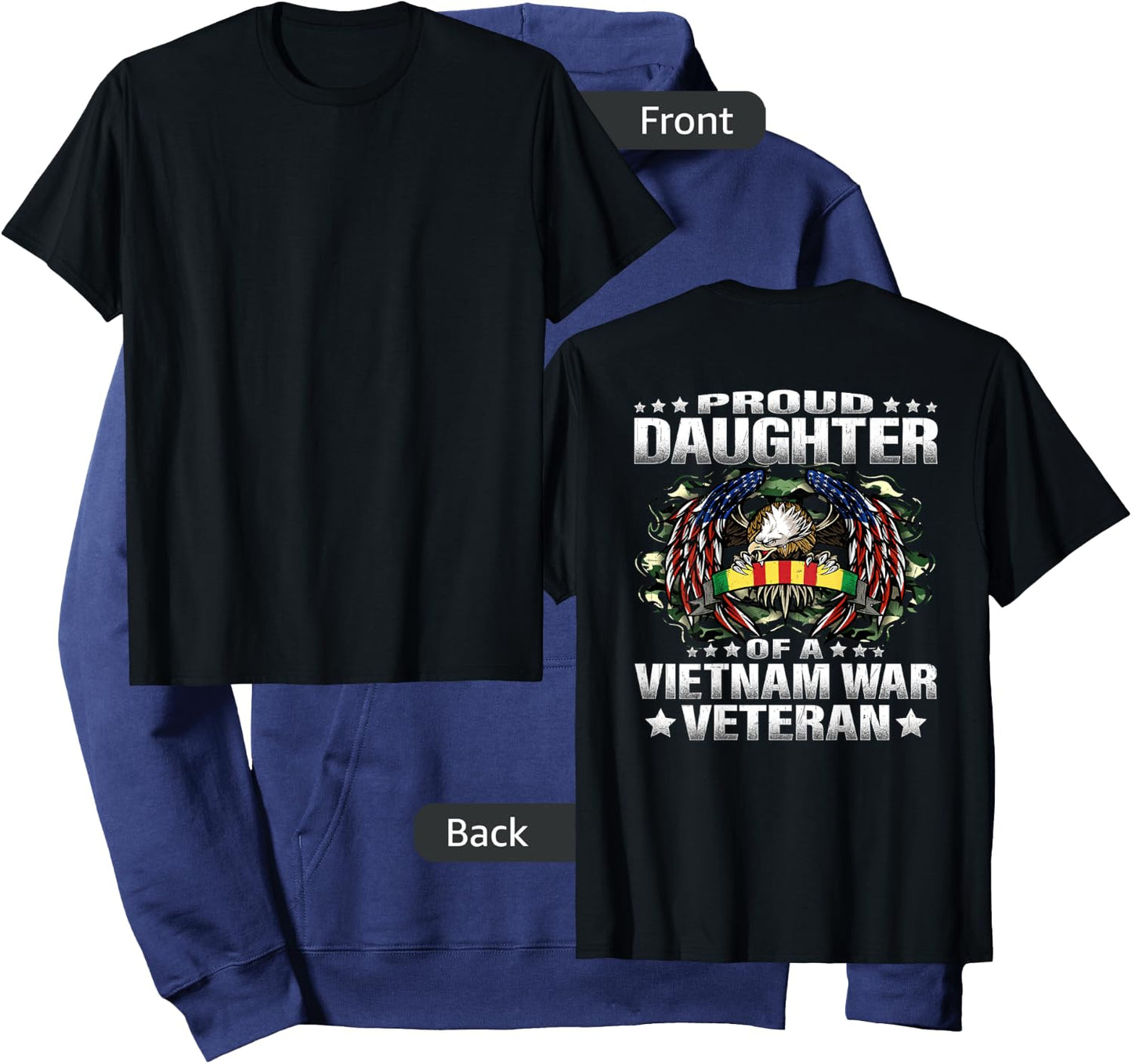 Proud Daughter Of A Vietnam War Veteran Military Vet's Child Hoodie - Hoodie | Navy