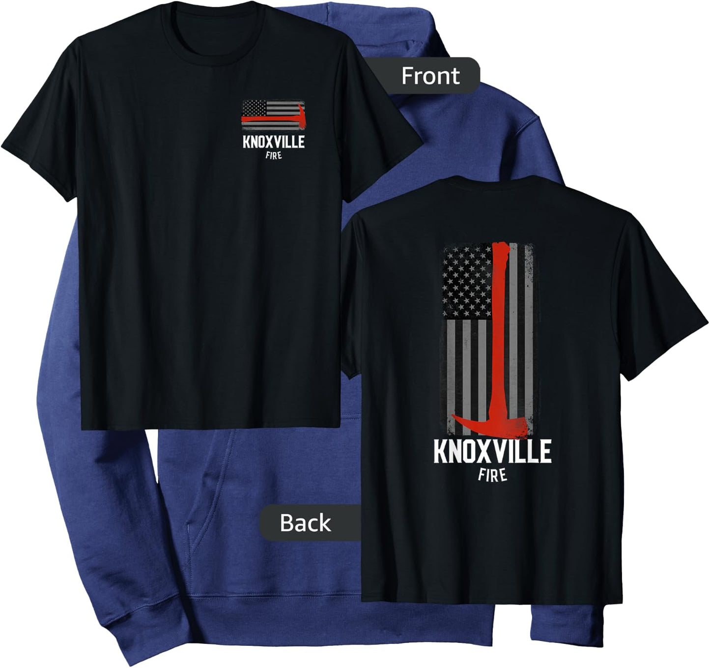 City of Knoxville Fire Rescue Tennessee Firefighter Hoodie - Hoodie | Navy