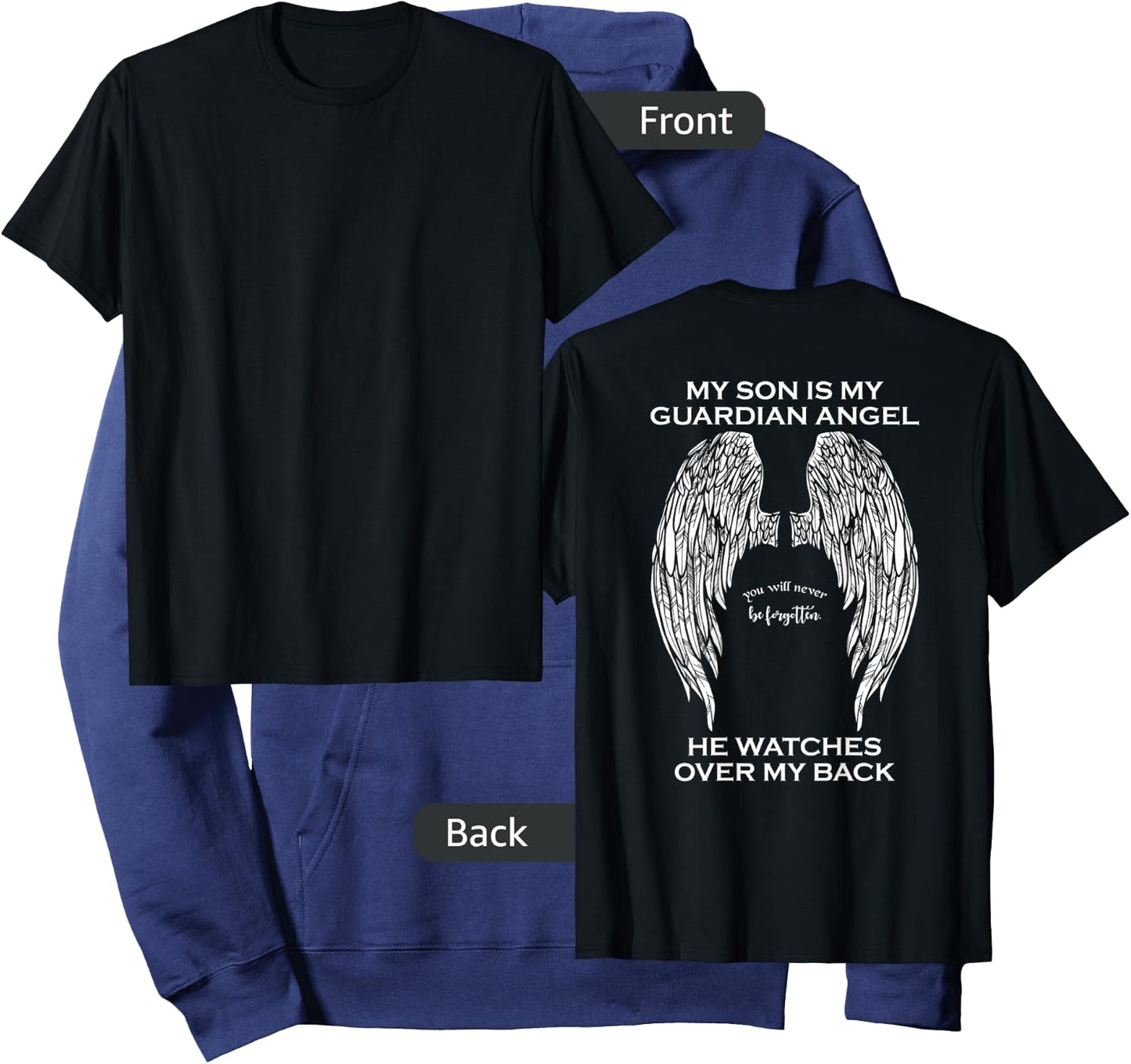 My Son Is My Guardian Angel Hoodie - Hoodie | Navy