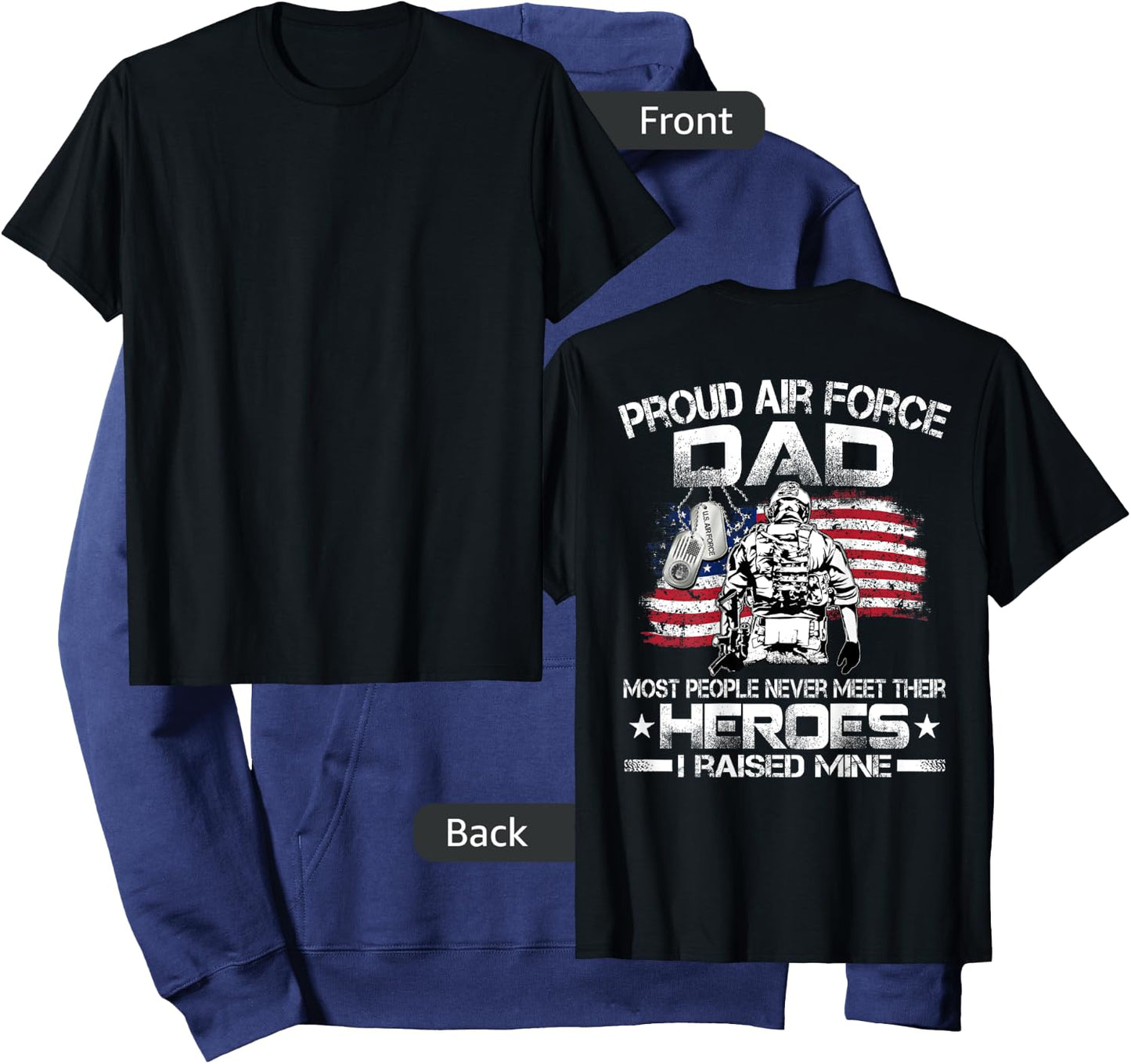 Proud Air Force Dad Air Force Graduation Dad USAF Heroes Hoodie - Hoodie | Navy