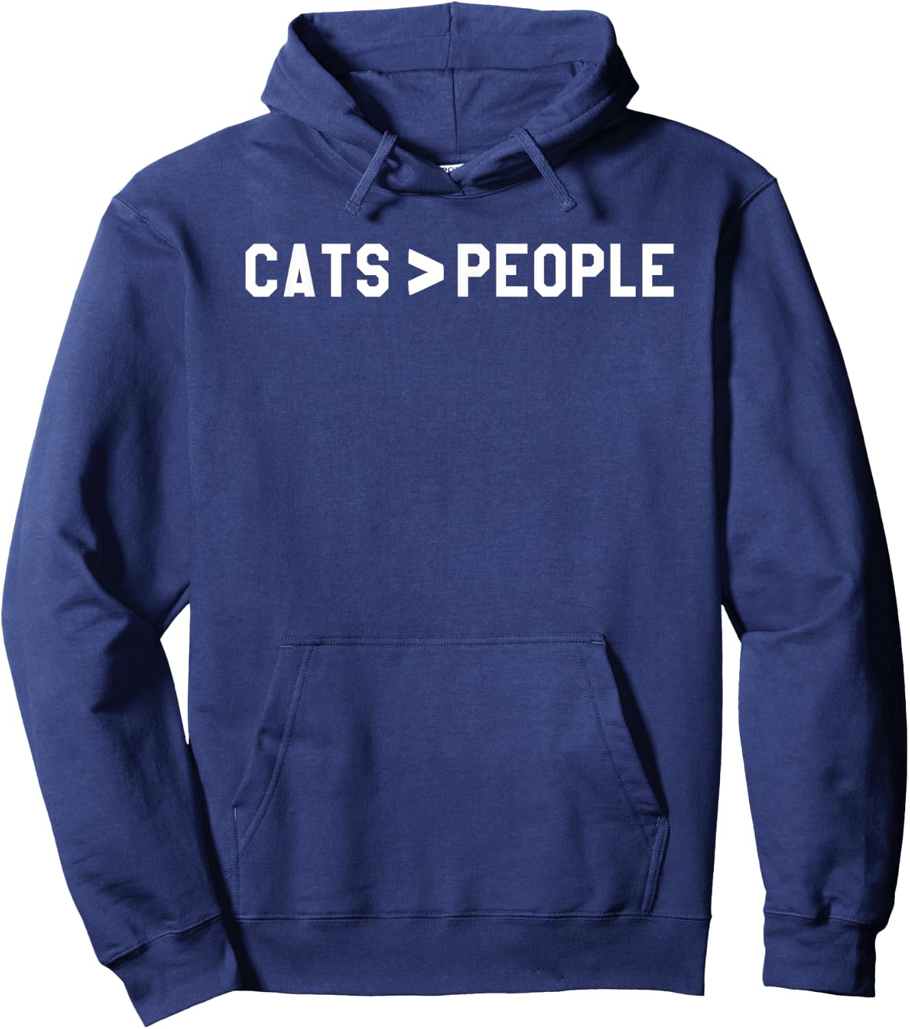 Cats Are Greater Than People Funny Cat Math Shirt Women Girls Kids Hoodie - Hoodie | Navy