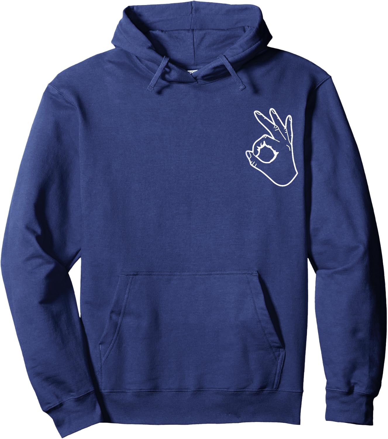 OK Hand Sign Shirt Symbol Circle Game Gift Hoodie - Hoodie | Navy