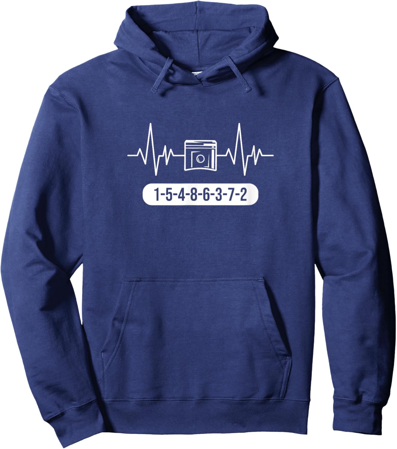 V8 Herzschlag-Design für Achtzylinder-Autofans Hoodie - Hoodie | Navy