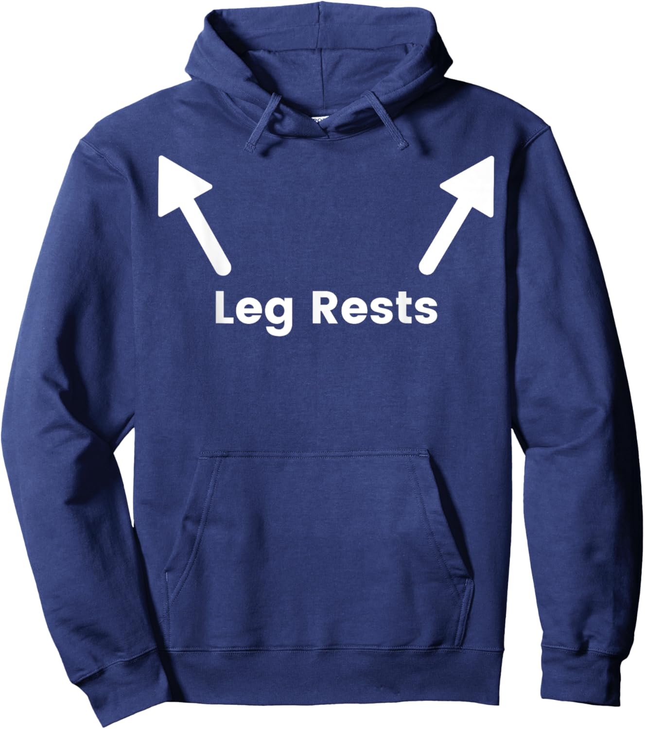 Leg rests funny shirt for funny people leg here Hoodie - Hoodie | Navy