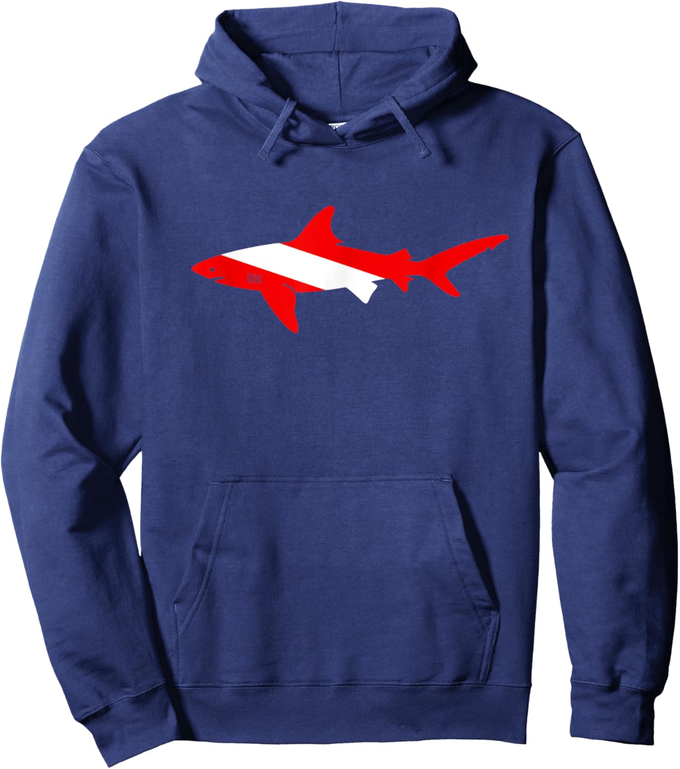 Dive Shark Diver Shirts Men Flag Scuba Diving Graphic Hoodie - Hoodie | Navy
