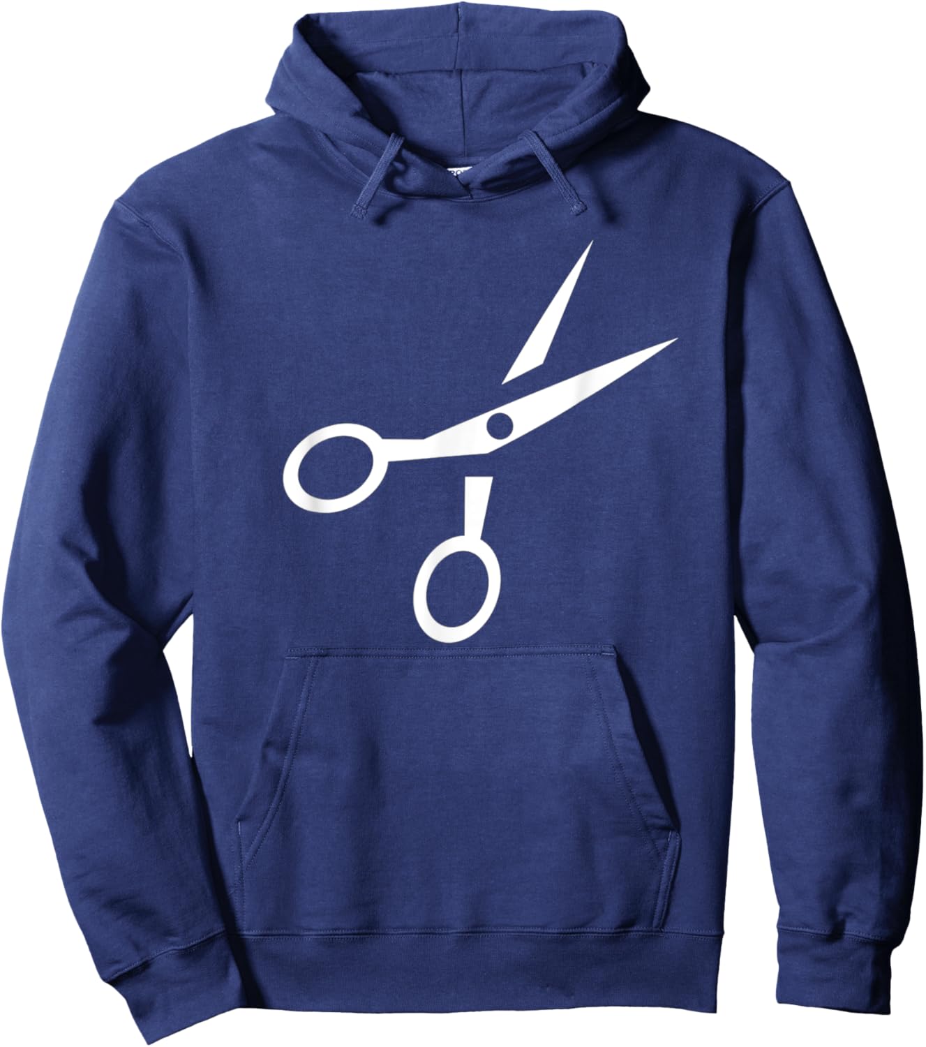 Barber Scissors Silhouette Logo Hoodie - Hoodie | Navy