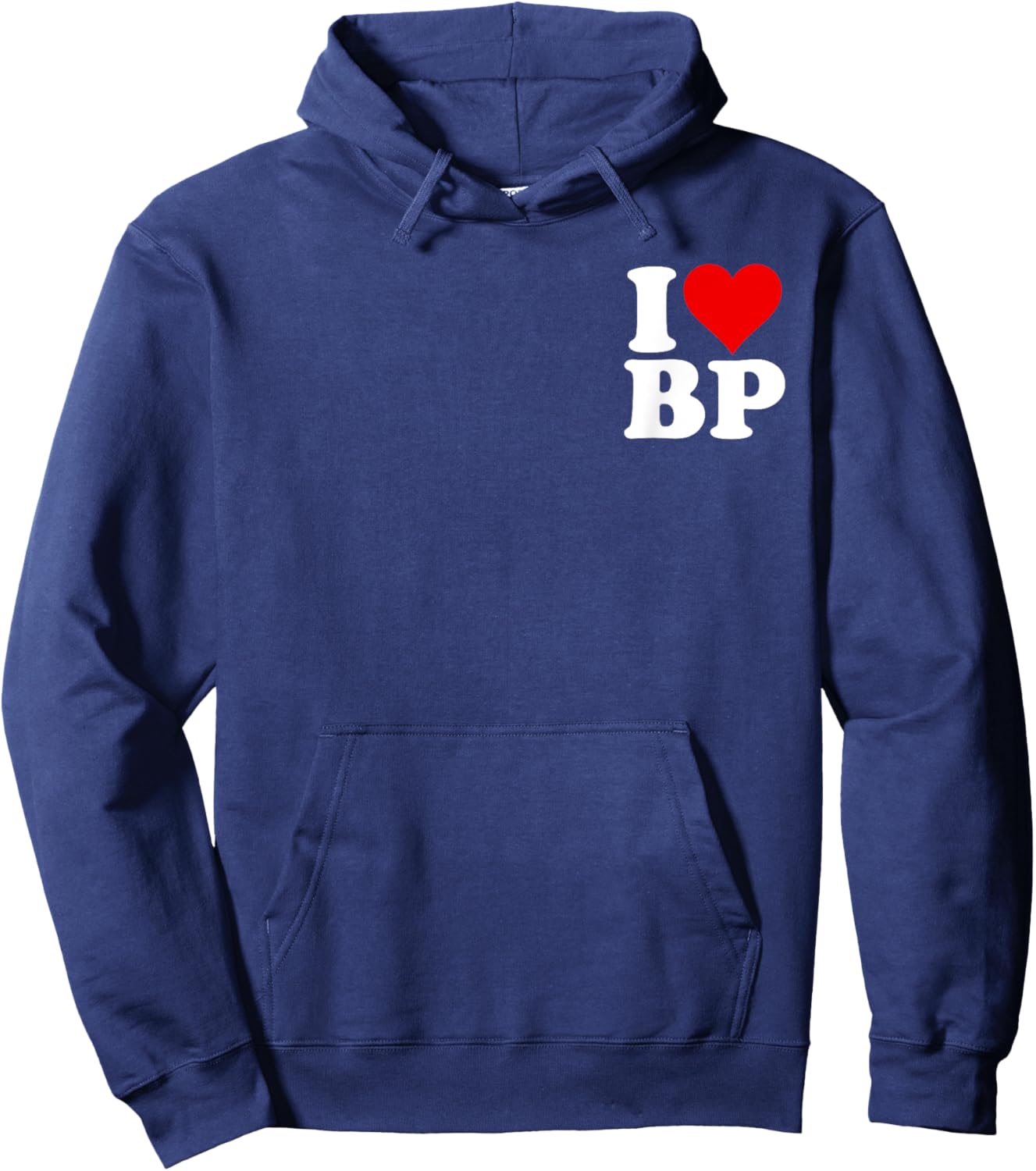 I Love Heart Bp B P Hoodie - Hoodie | Navy