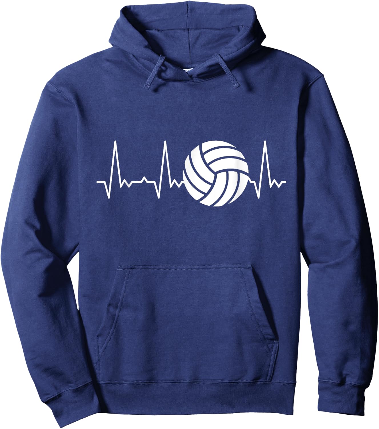 Heartbeat Volleyball Hoodie - Hoodie | Navy