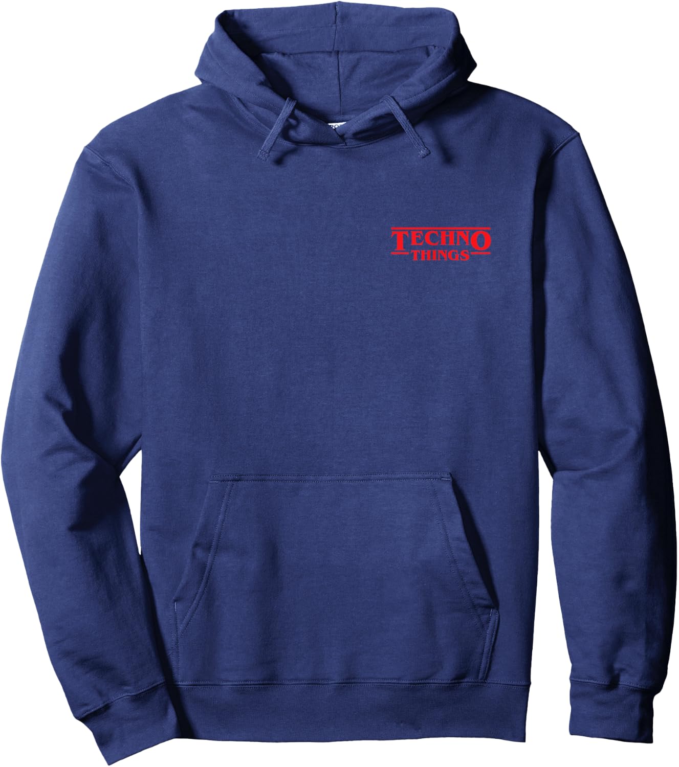 Techno Things Red Retro Logo - House X Techno Hoodie - Hoodie | Navy
