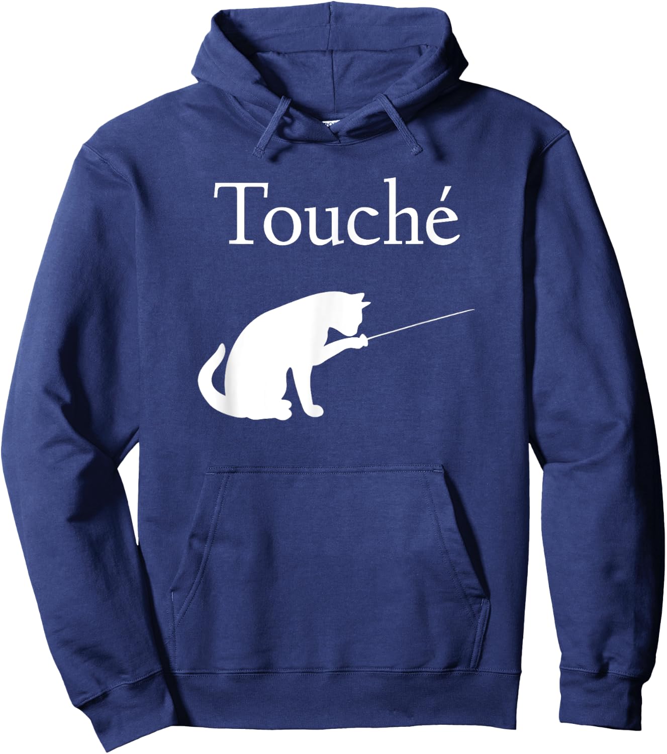 Touche Fencing Cat Hoodie - Hoodie | Navy
