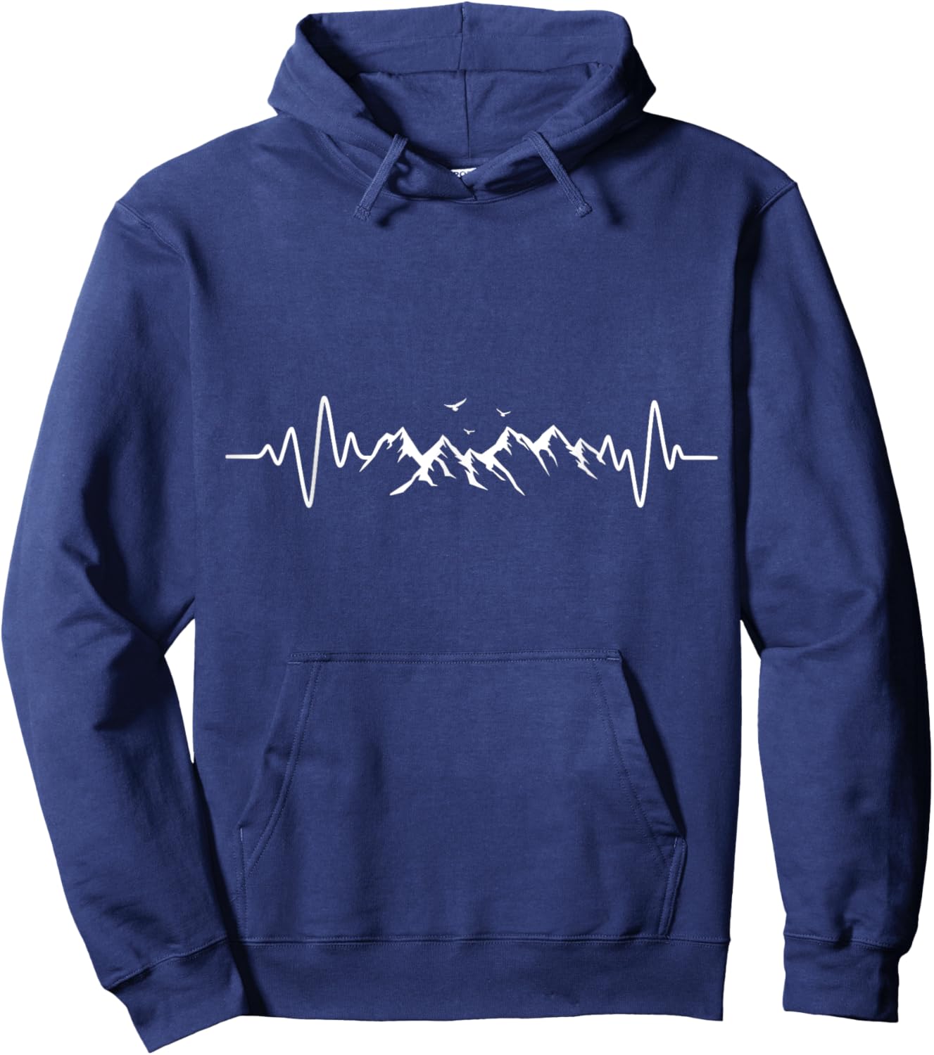 Heartbeat Mountain Lovers Hoodie - Hoodie | Navy