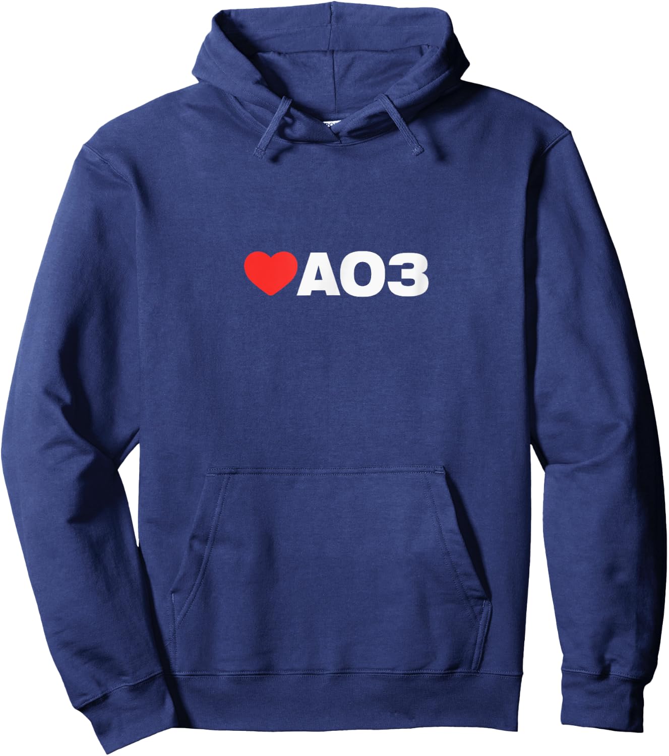 AO3 Love - Like Heart Your Best Favorite: AO3 Hoodie - Hoodie | Navy