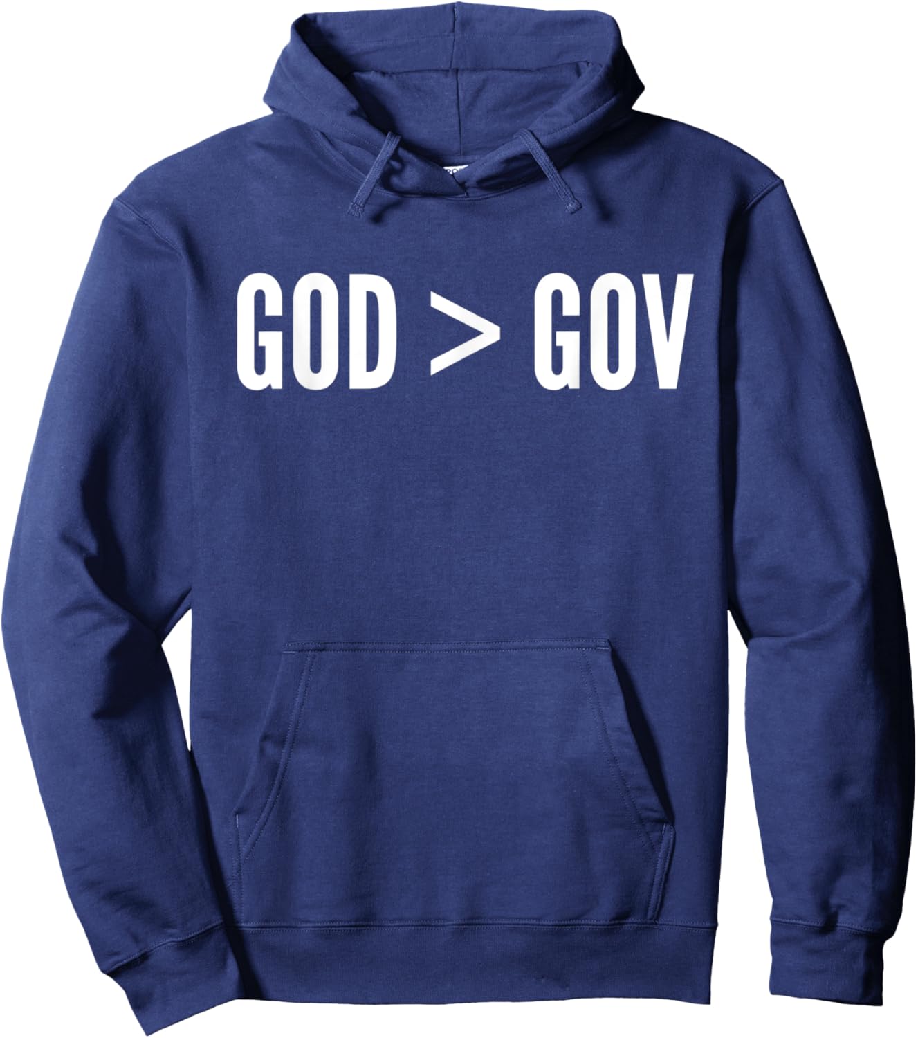 'GOD > GOV' God Over Government Christian Anarchist Liberty Hoodie - Hoodie | Navy