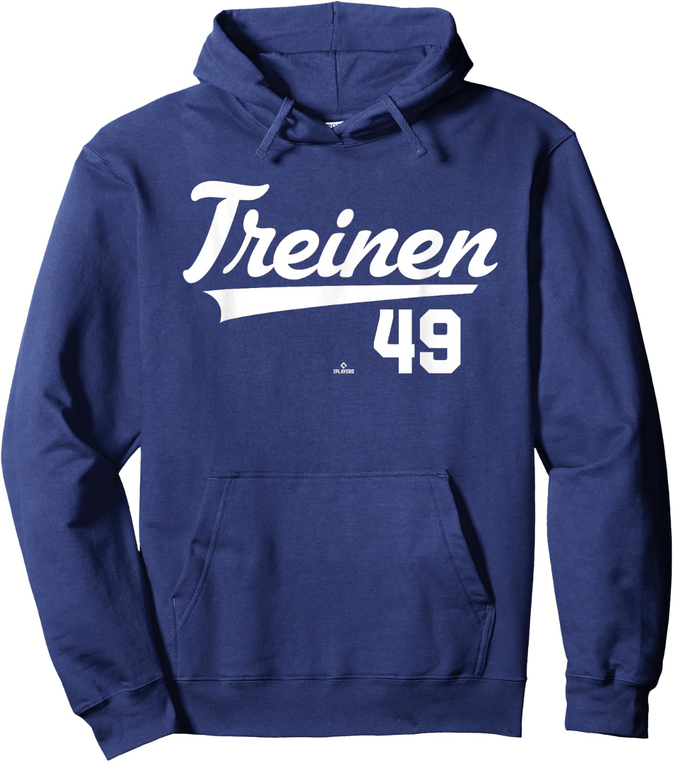 Player Name Swoosh Blake Treinen Los Angeles Baseball MLBPA Hoodie - Hoodie | Navy