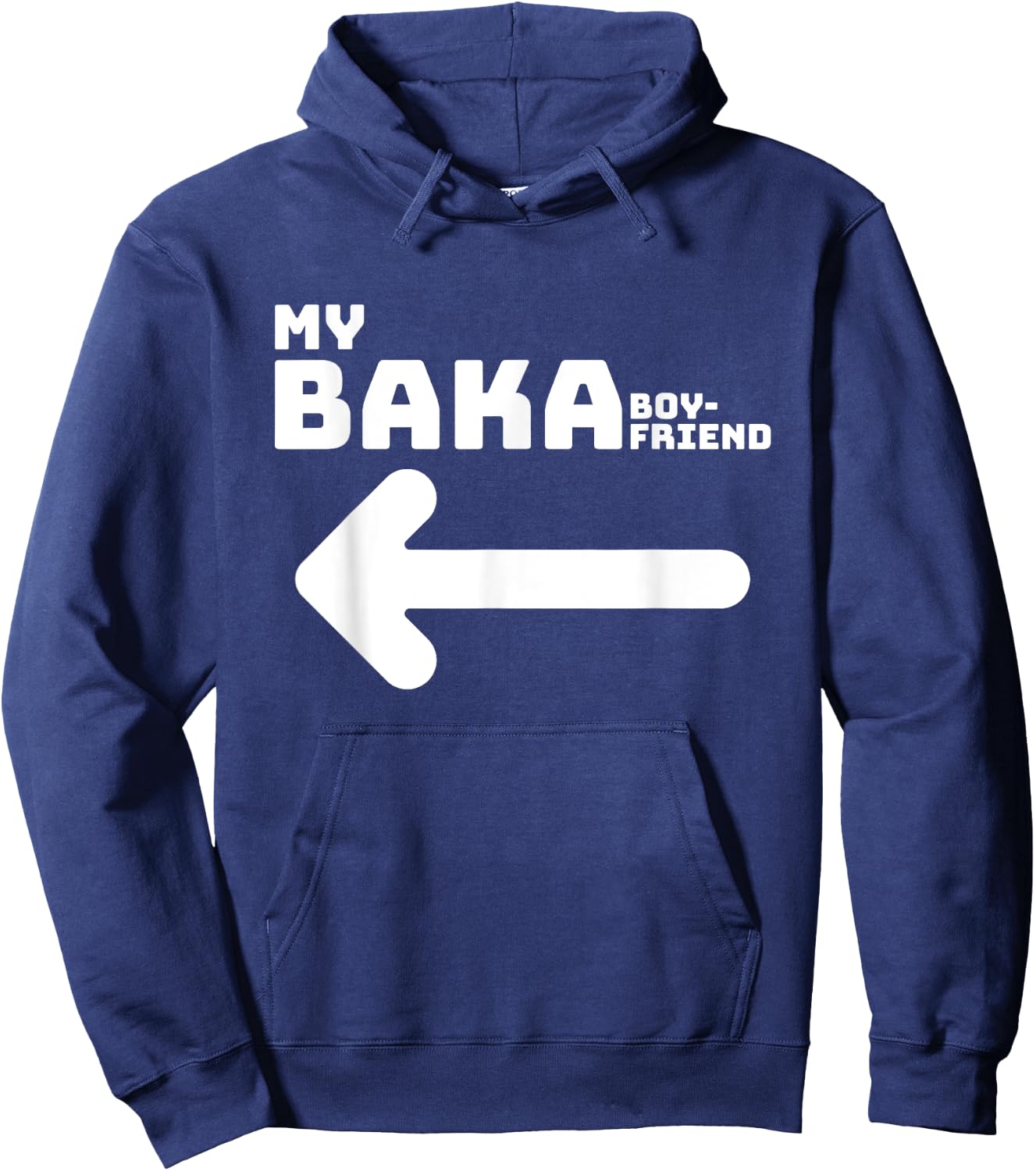 Funny Cute Anime Couple Matching Girlfriend Wear Gift Hoodie - Hoodie | Navy