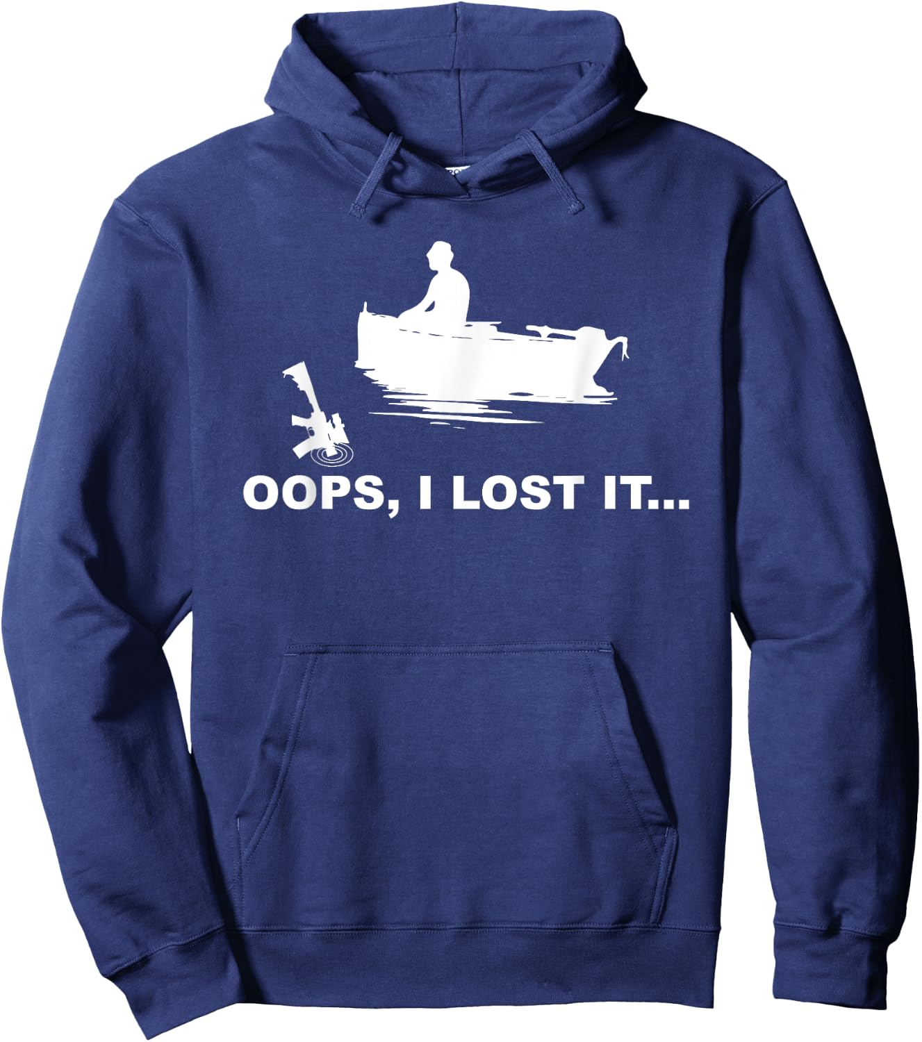 Funny Gun Boating Oops I Lost It Pro Second Amendment AR-15 Hoodie - Hoodie | Navy
