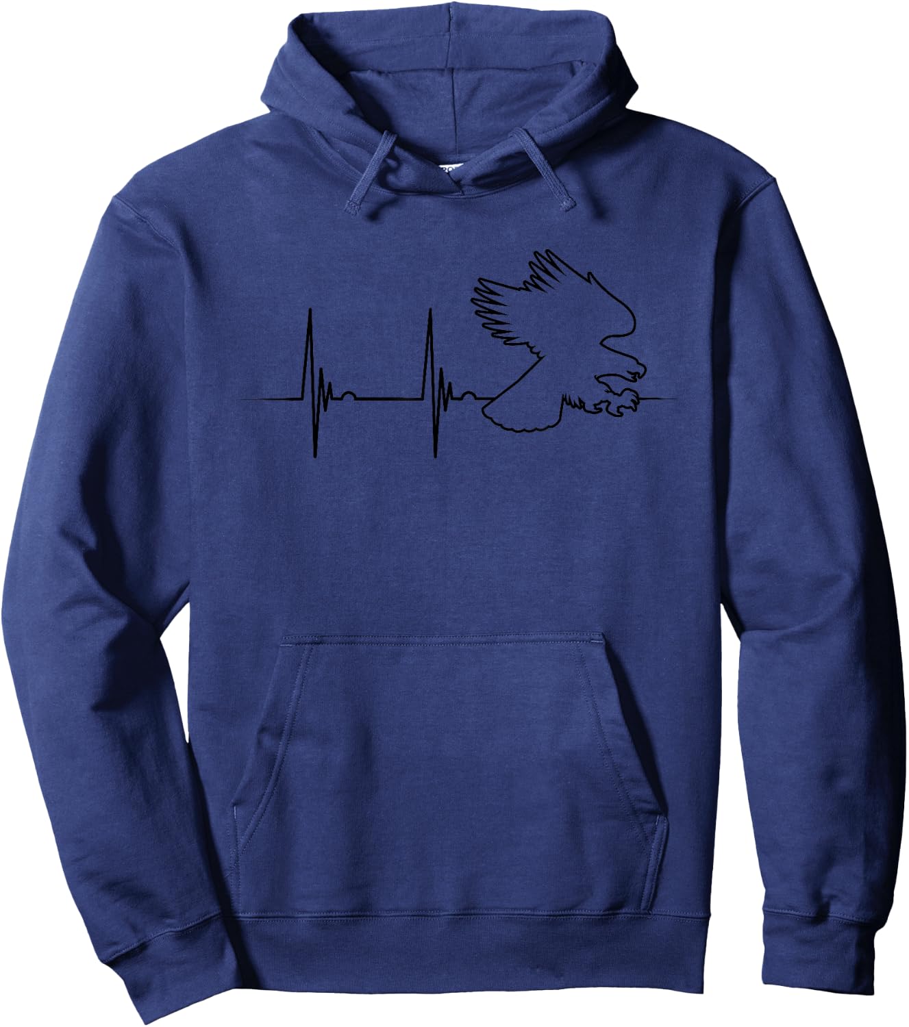 Great USA Eagle Heartbeat Funny American Bird Gift Men Women Hoodie - Hoodie | Navy