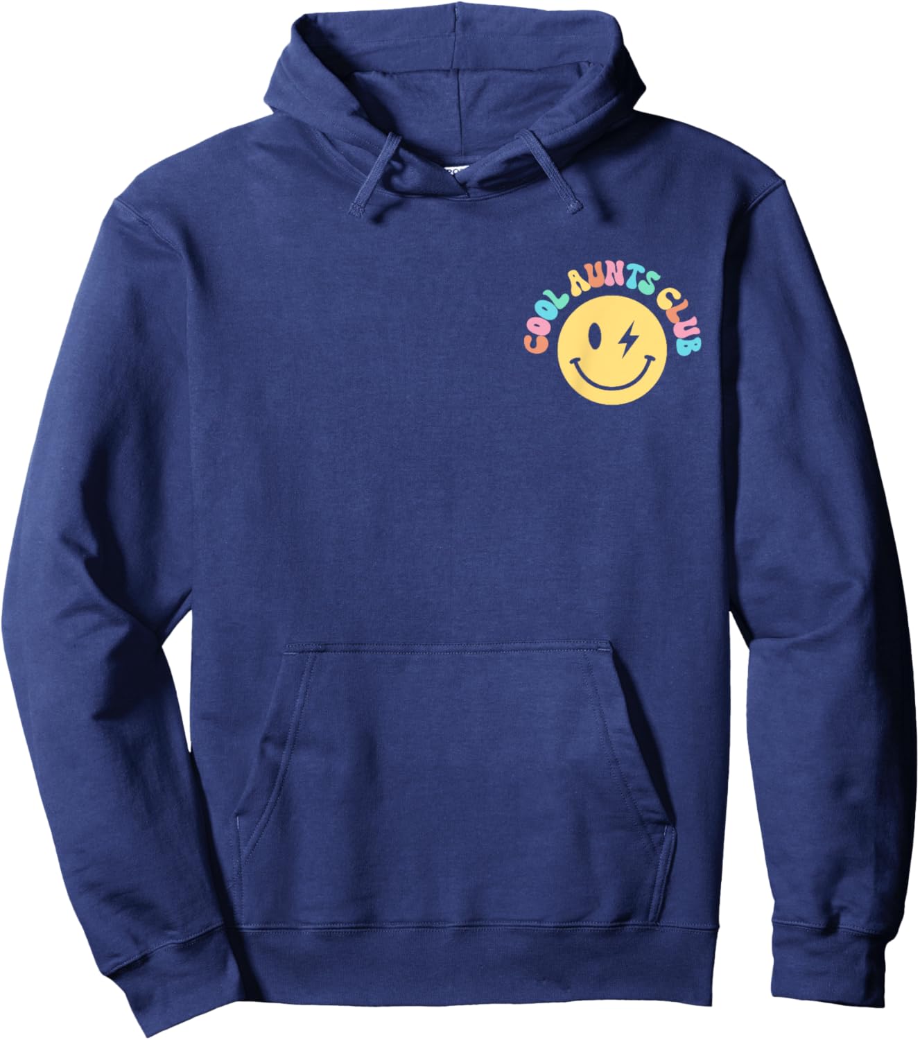 Cool Aunts Club Smile Face Auntie Family Matching Women Girl Hoodie - Hoodie | Navy