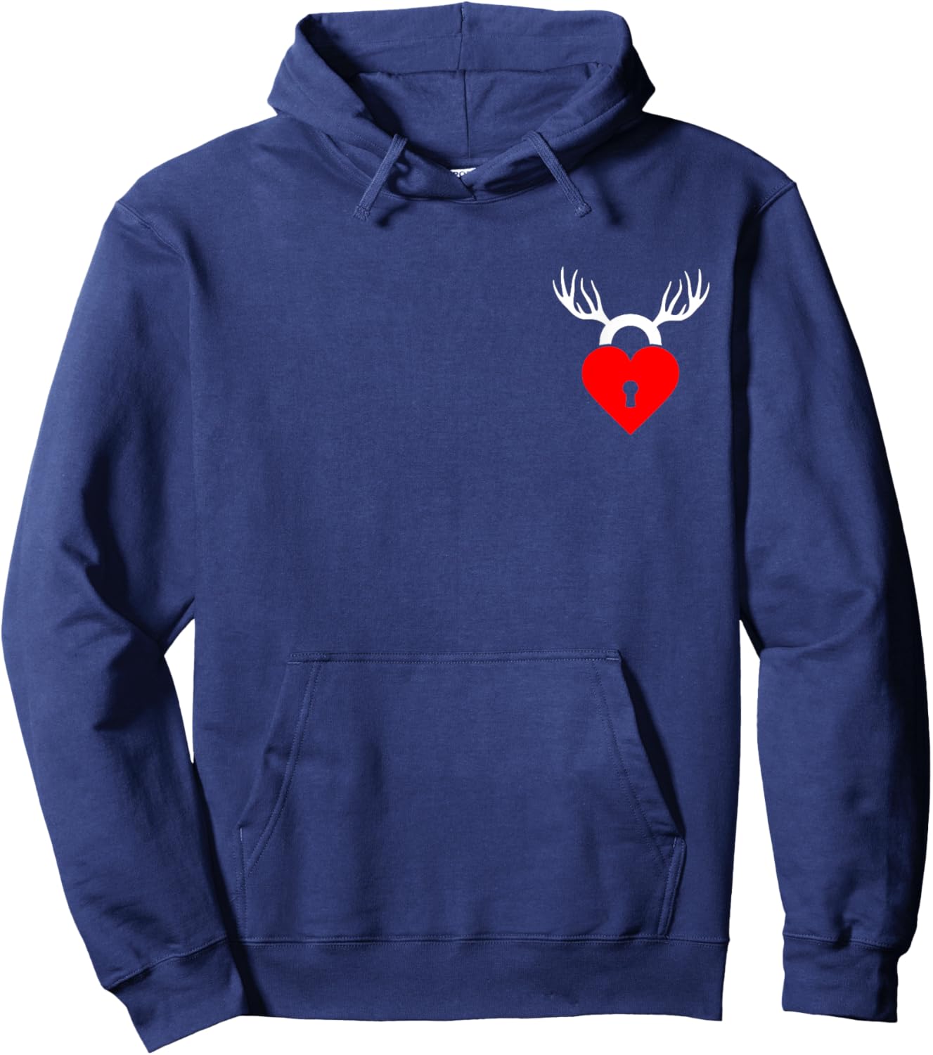 Cuckold CUCK HORNS , Small, Black Hoodie - Hoodie | Navy