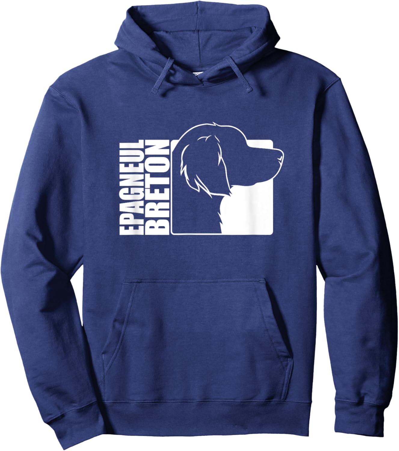 Funny proud Epagneul Breton profile dog mom hunting dog Hoodie - Hoodie | Navy