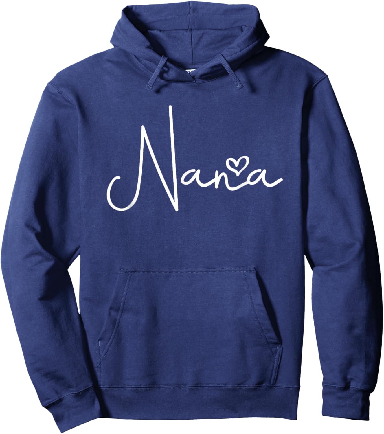 Cute Nana Heart Minimal Women Grandma Christmas Mother's Day Hoodie - Hoodie | Navy