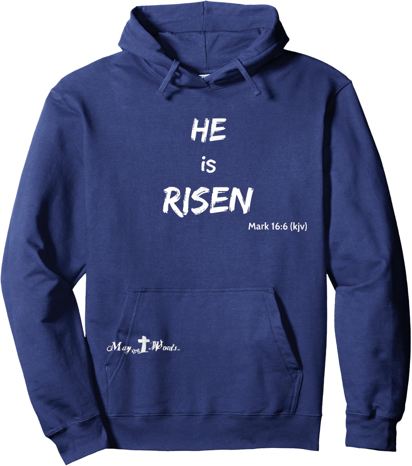 Mark 16:6 He is Risen Christian Hope Christian Hoodie - Hoodie | Navy