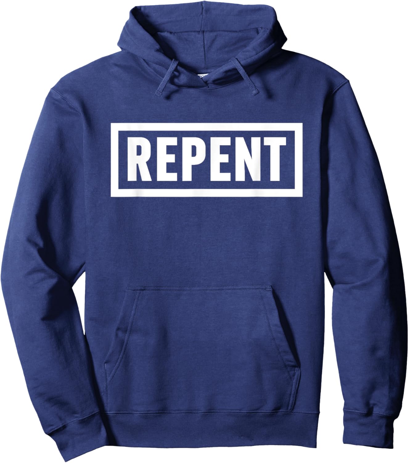 Repent Bible Verse Religious Faith Christian Quote Hoodie - Hoodie | Navy