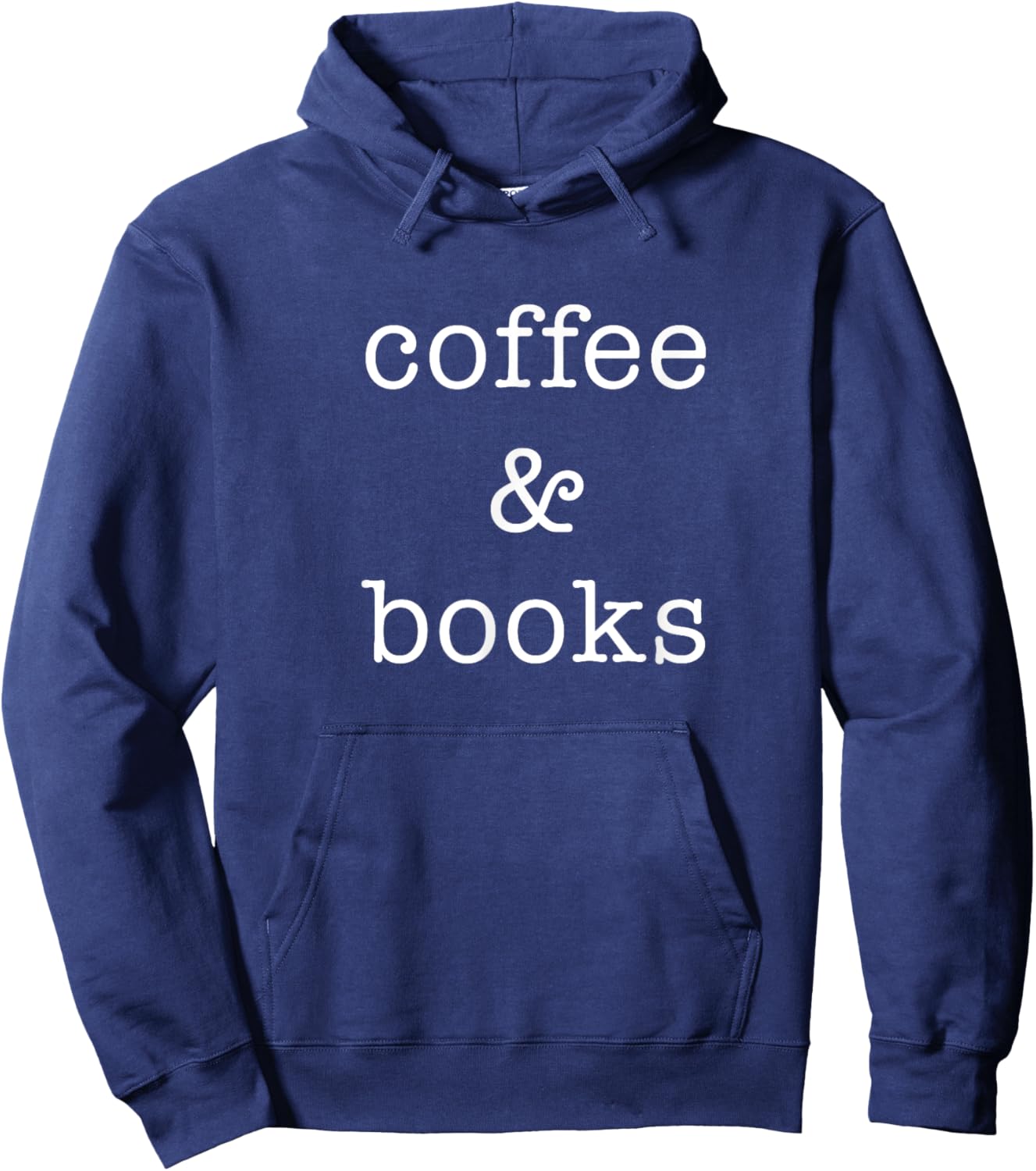 Coffee and Books Funny Reading Book Worm Hoodie - Hoodie | Navy