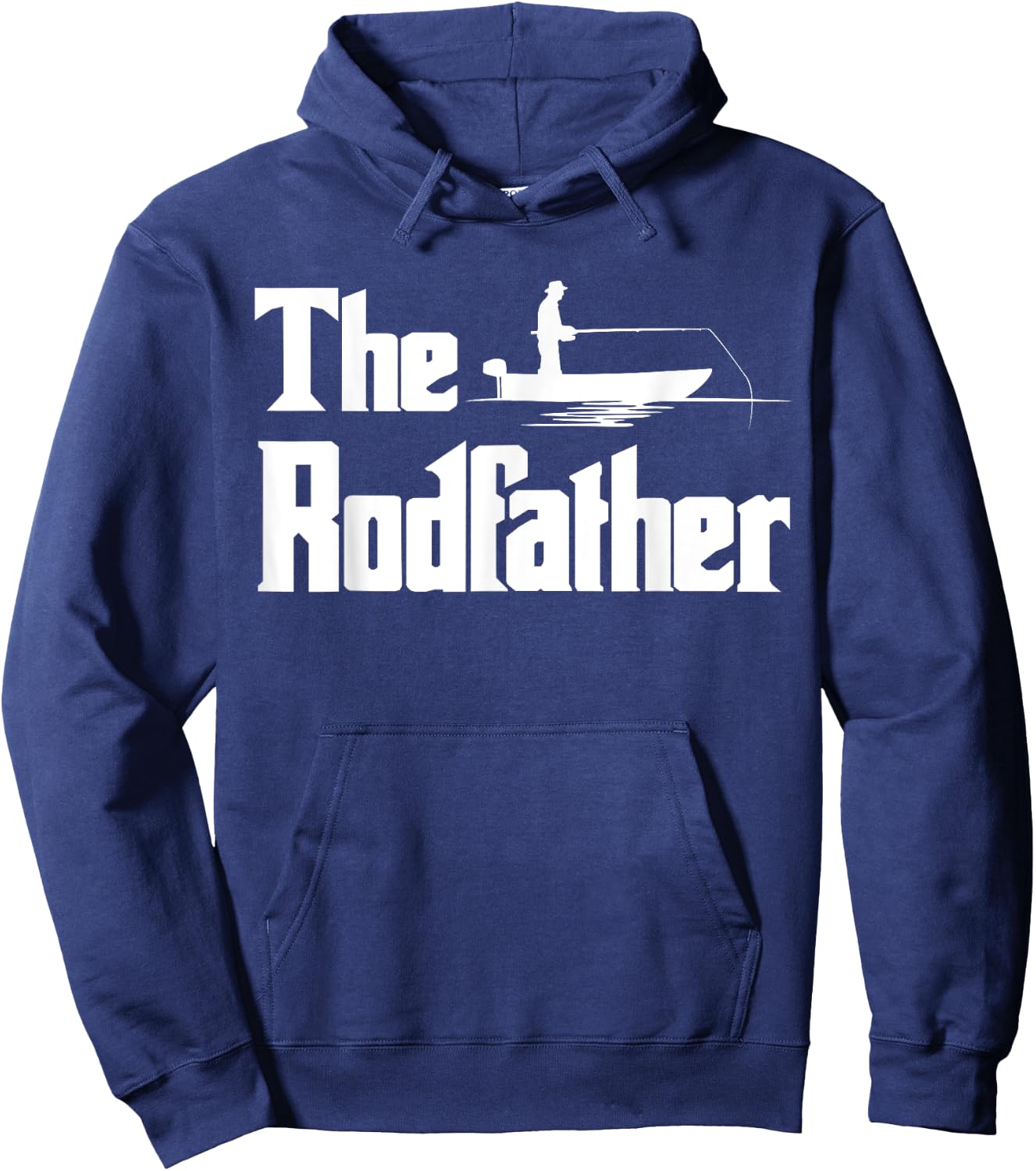 The Rodfather. Funny Fishing for Fisherman Dad Gift Hoodie - Hoodie | Navy
