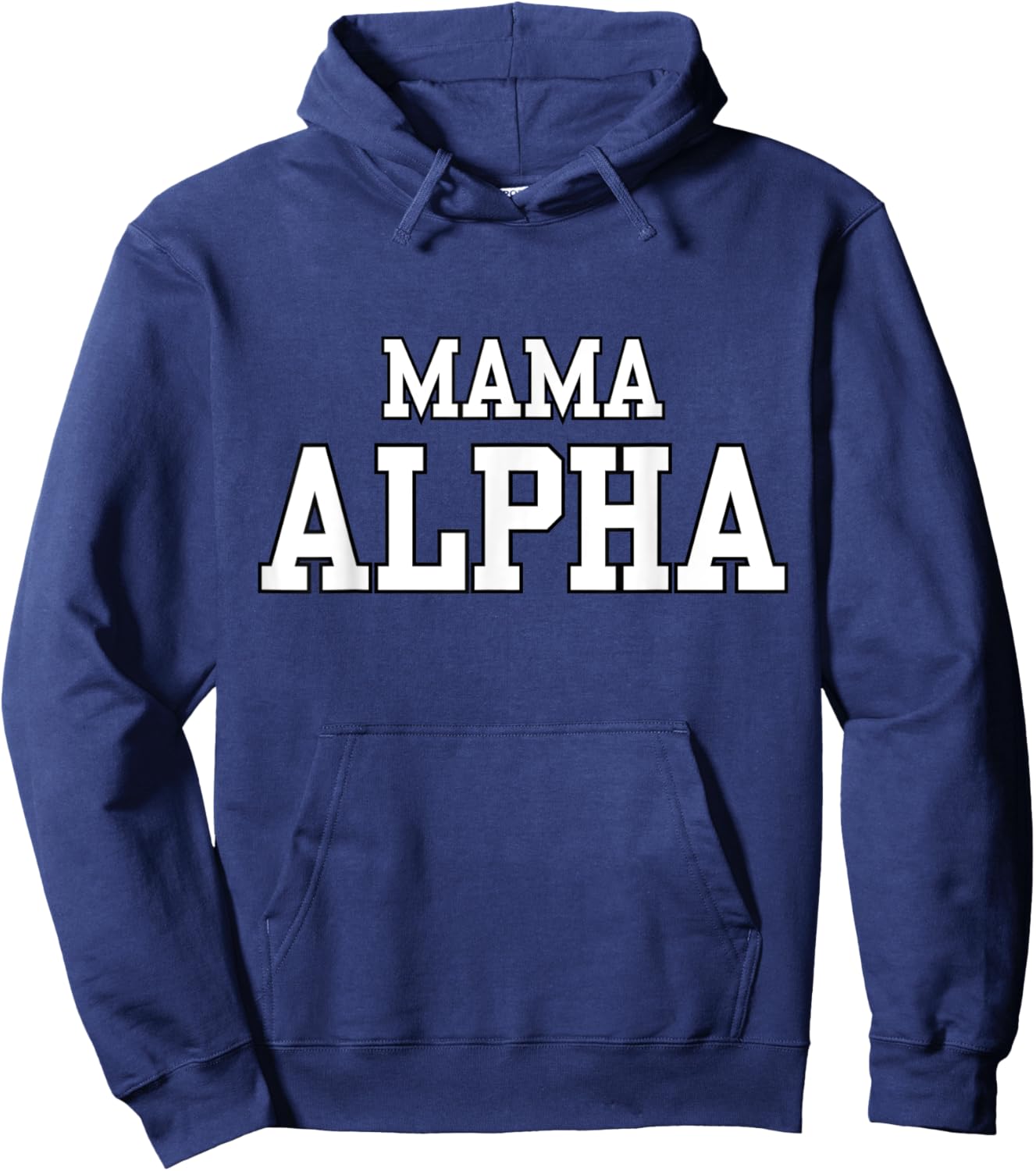 Alpha Mama Wolf Matching Family Tribe Wolves Moon Wife Mom Hoodie - Hoodie | Navy