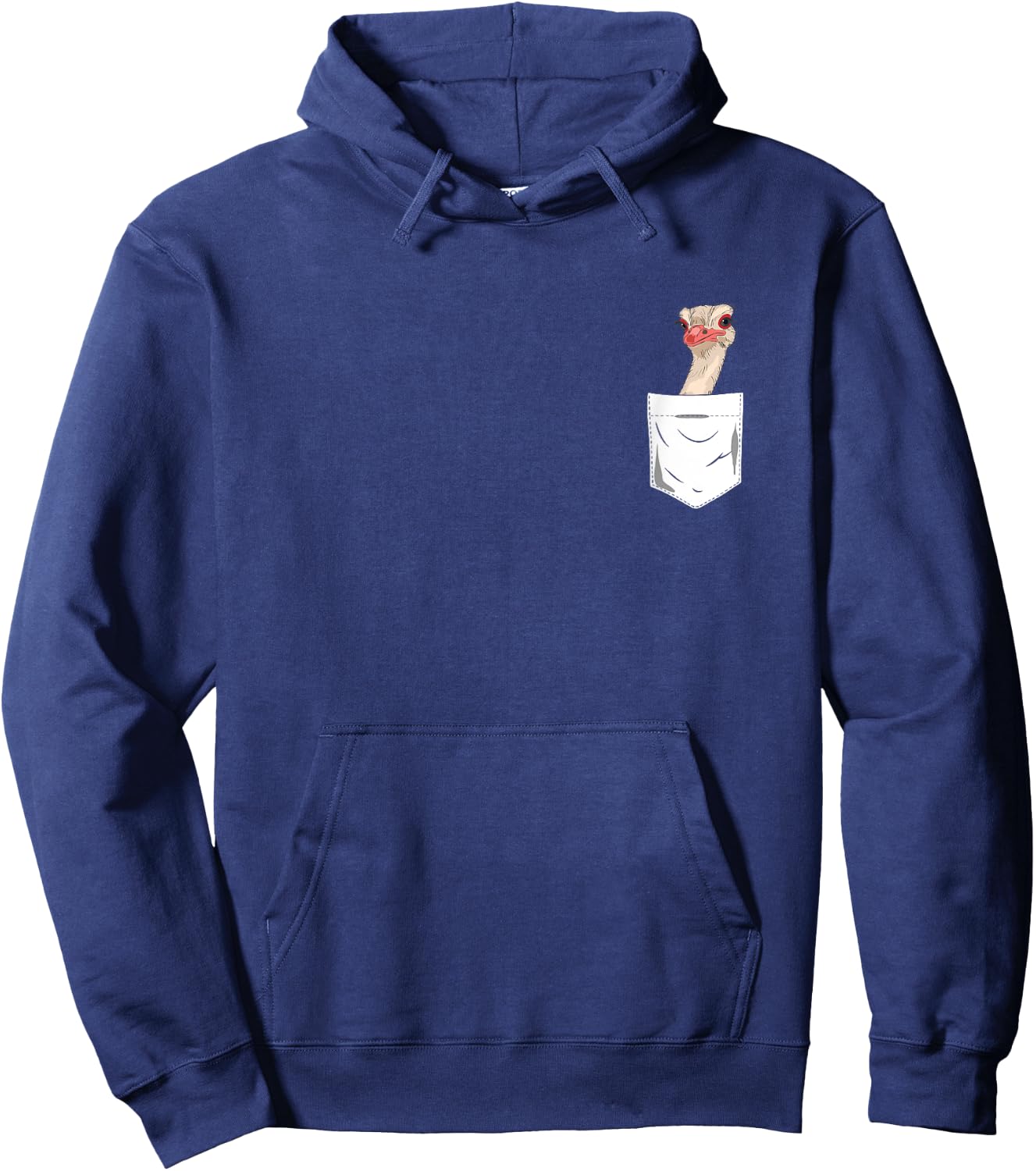 Ostrich Bird in the Pocket Funny Ostrich Hoodie - Hoodie | Navy