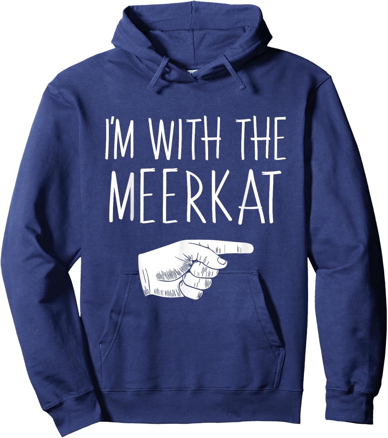 I'm With The Meerkat Halloween Costume Party Matching Hoodie - Hoodie | Navy