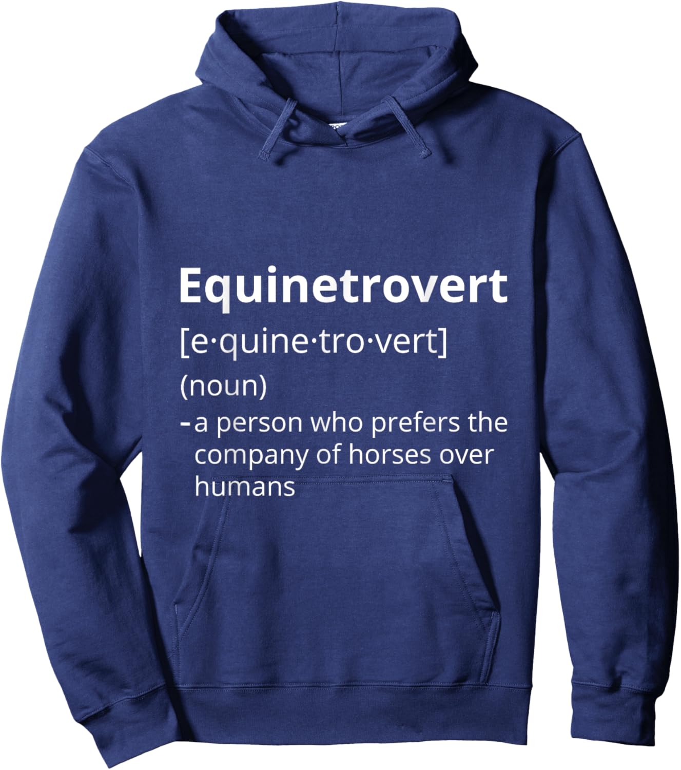 Equinetrovert Definition Description Hoodie - Hoodie | Navy