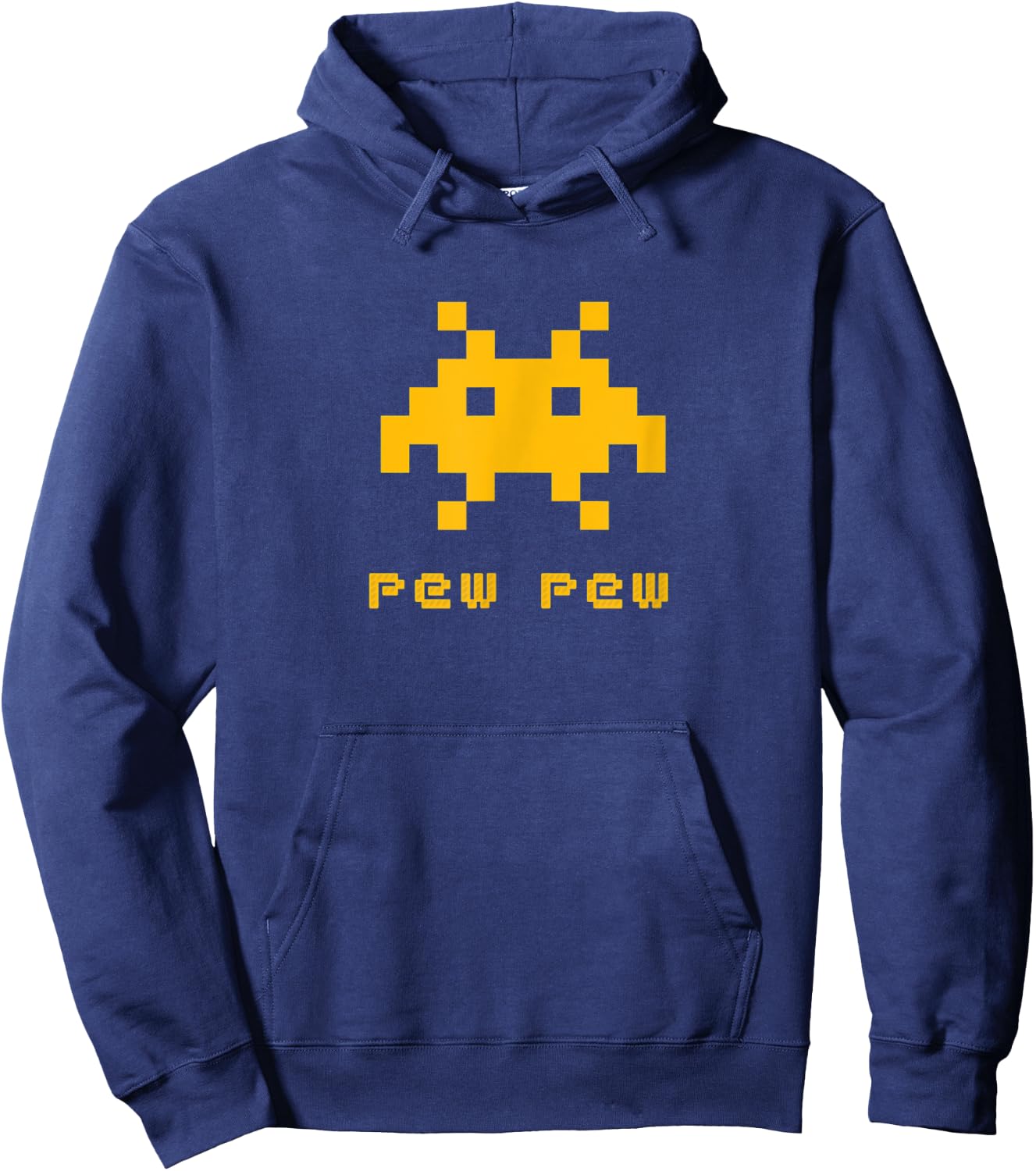 Space Alien Invaders 8-bit Retro UFO Video Gamer Hoodie - Hoodie | Navy
