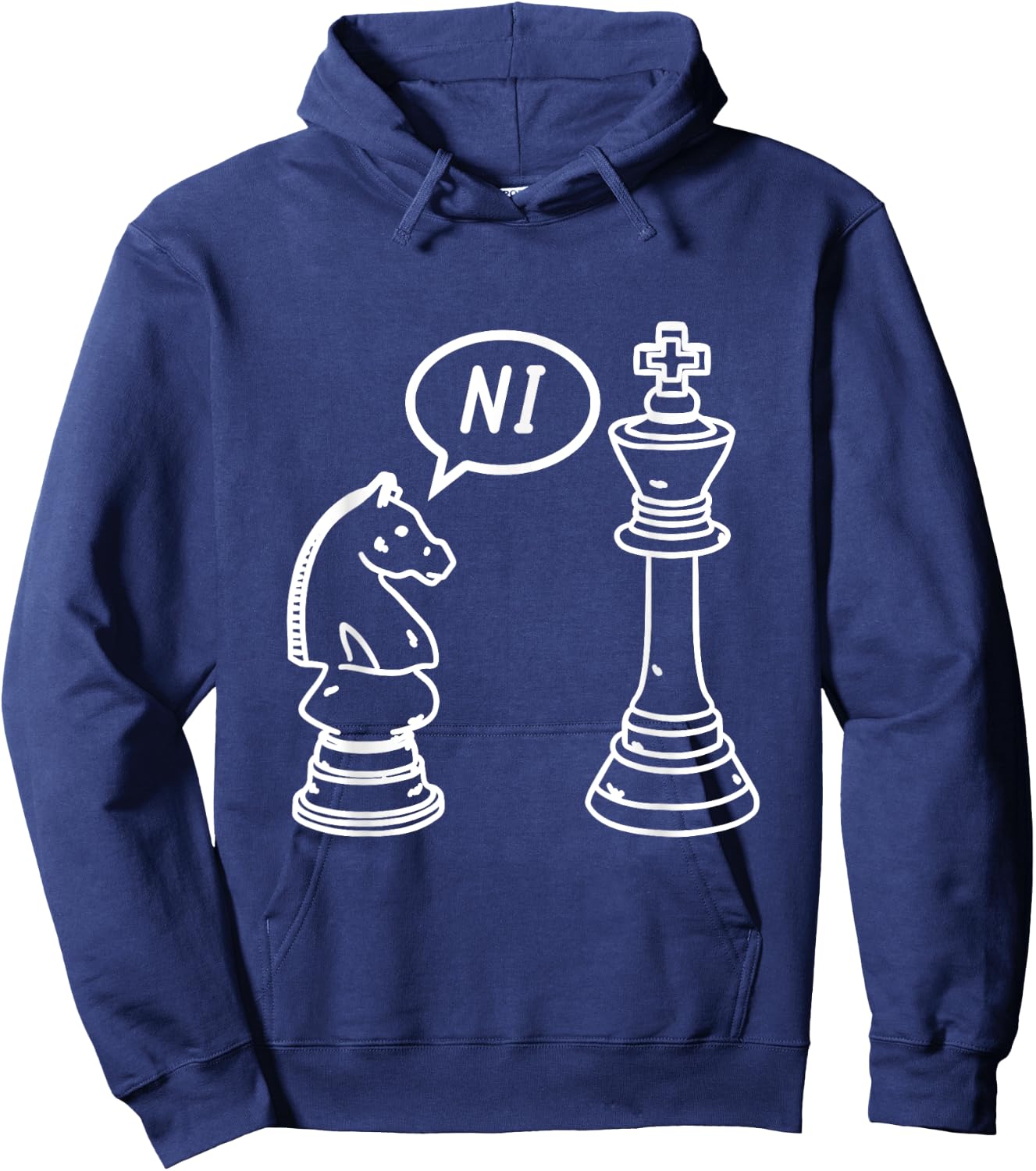 Checker Knight Ni Hoodie - Hoodie | Navy