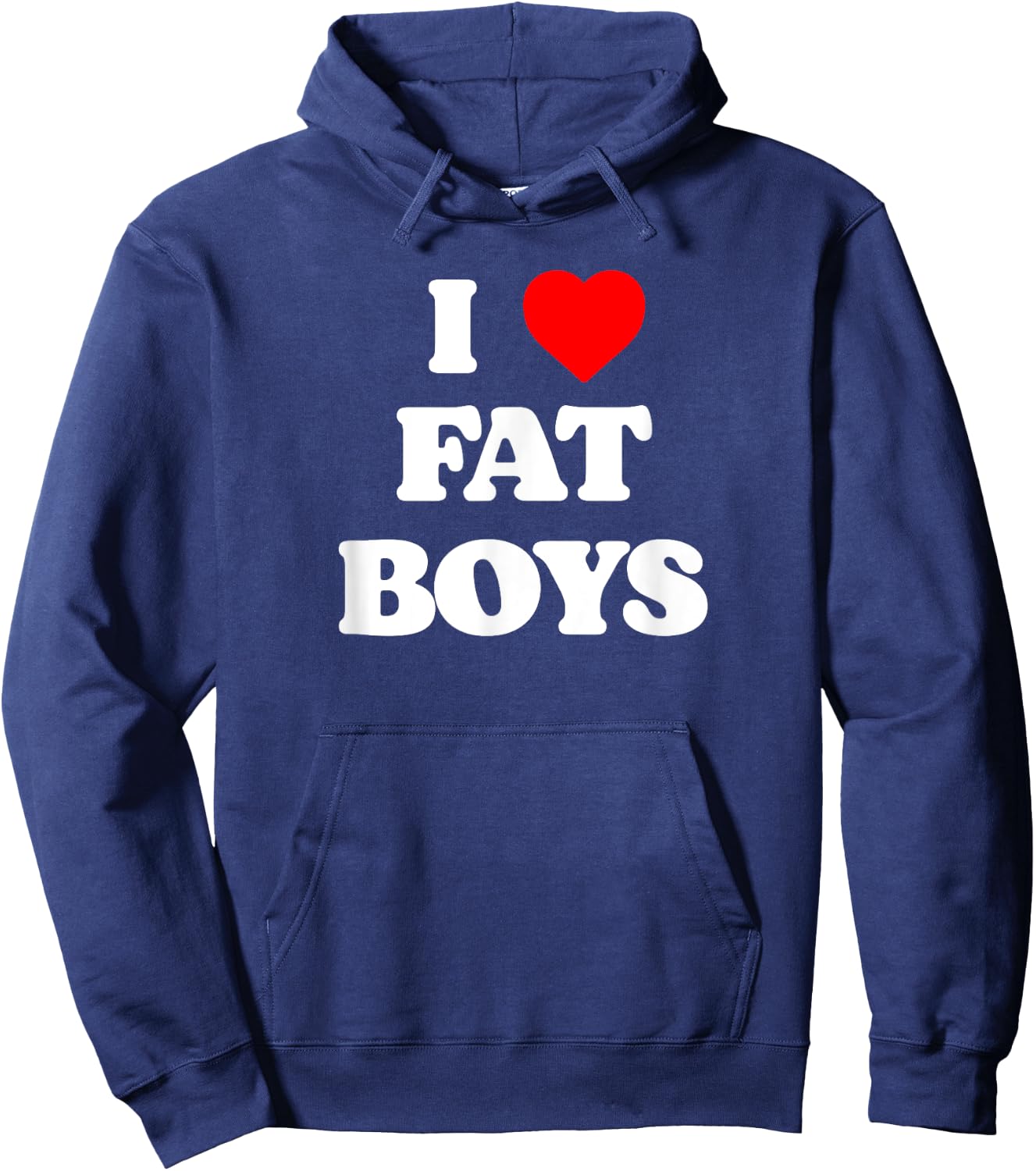 I Love Fat Boys Funny Lineman Lover Football Fan Graphic Hoodie - Hoodie | Navy