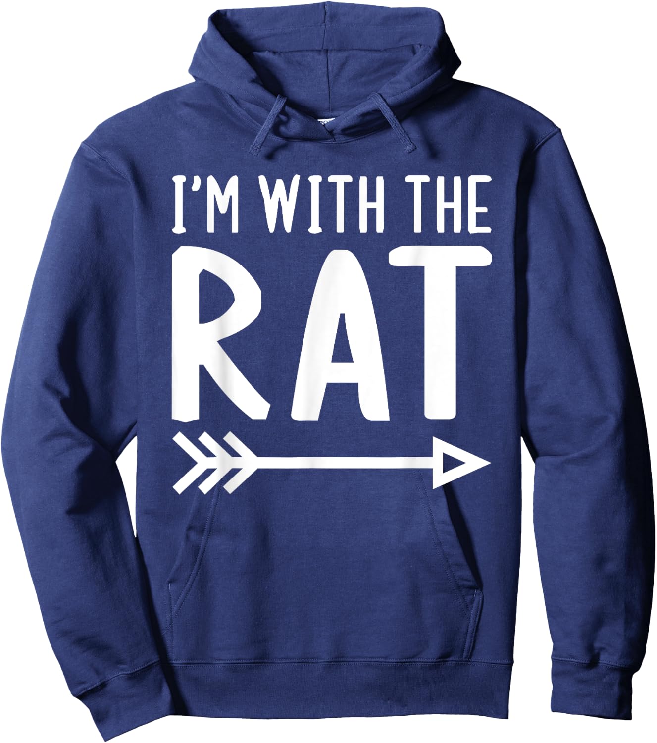 I'm With The Rat Funny Matching Halloween Couple Costume Hoodie - Hoodie | Navy