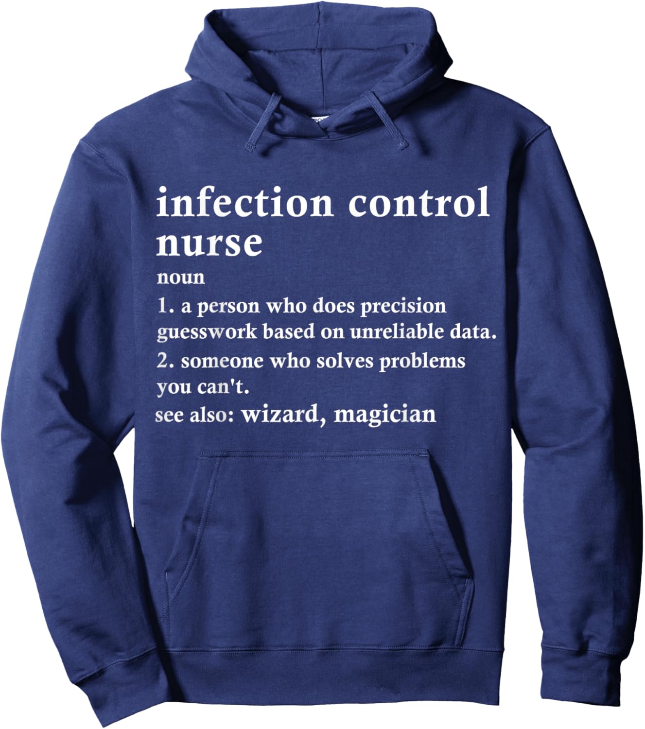 ICN Definition Funny Infection Control Nurse Hoodie - Hoodie | Navy