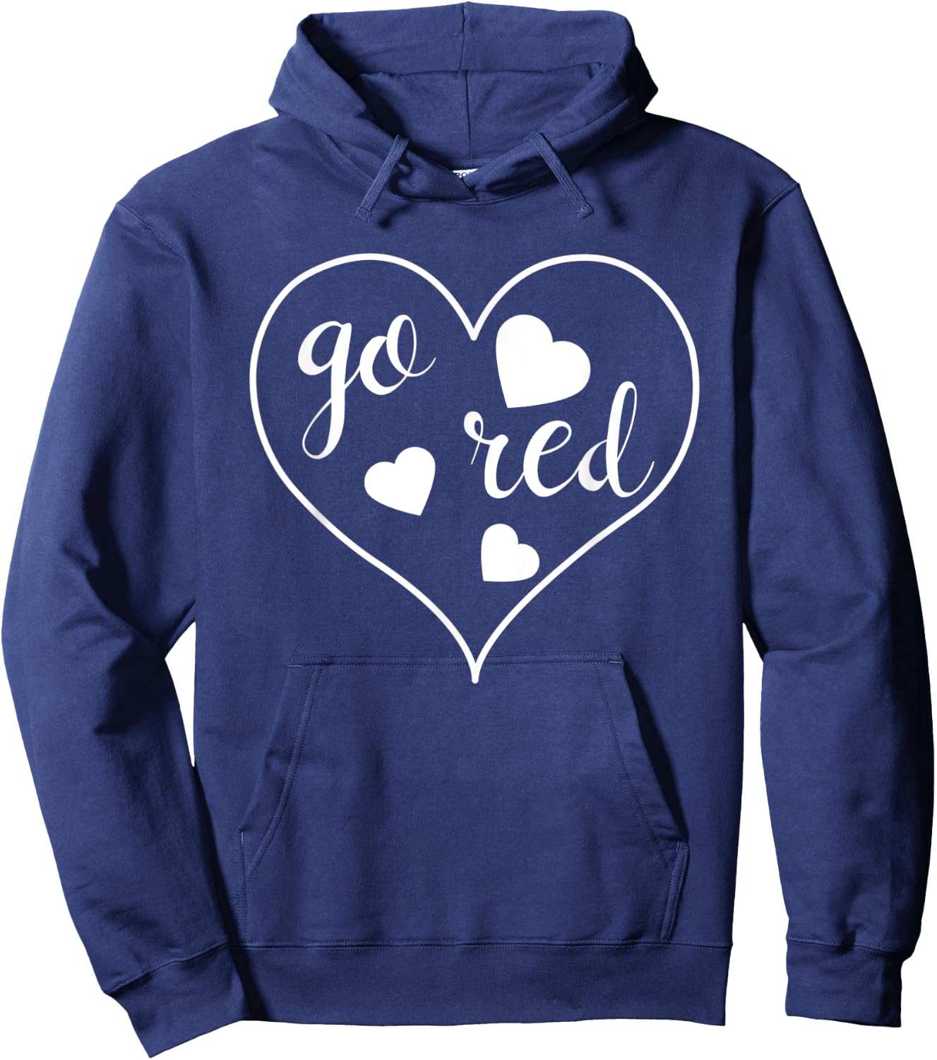 Go Red Heart Disease Awareness Gifts Men Kids Boys Hoodie - Hoodie | Navy