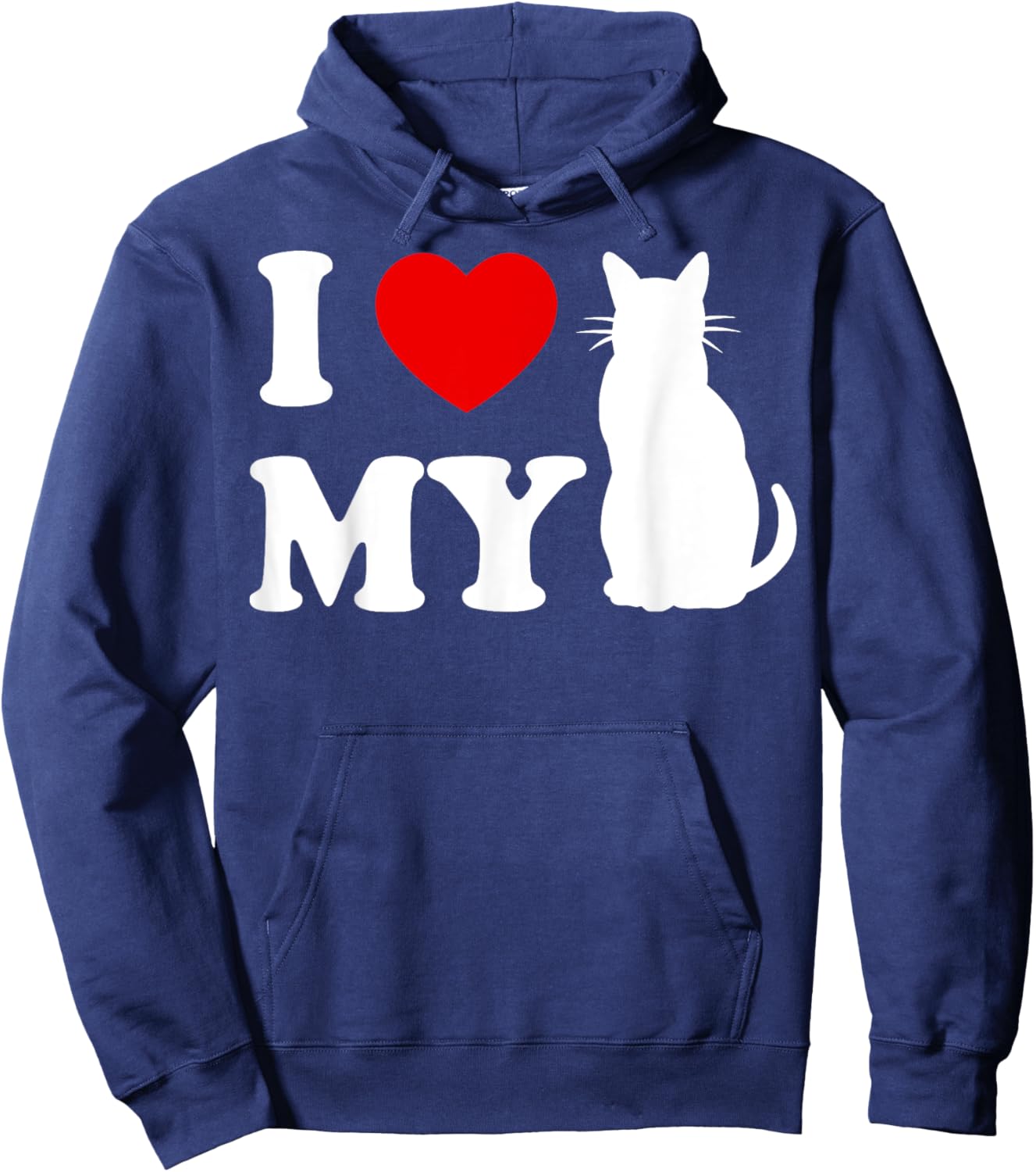 I Love Your Cats Pet Heart Cat Kitten Lover Valentines BF GF Men Women Hoodie - Hoodie | Navy