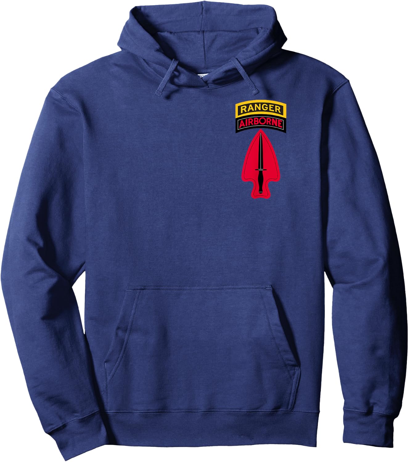 USASOC Shirt - Delta Force Shirt - with Ranger Tab SFOD-D Hoodie - Hoodie | Navy