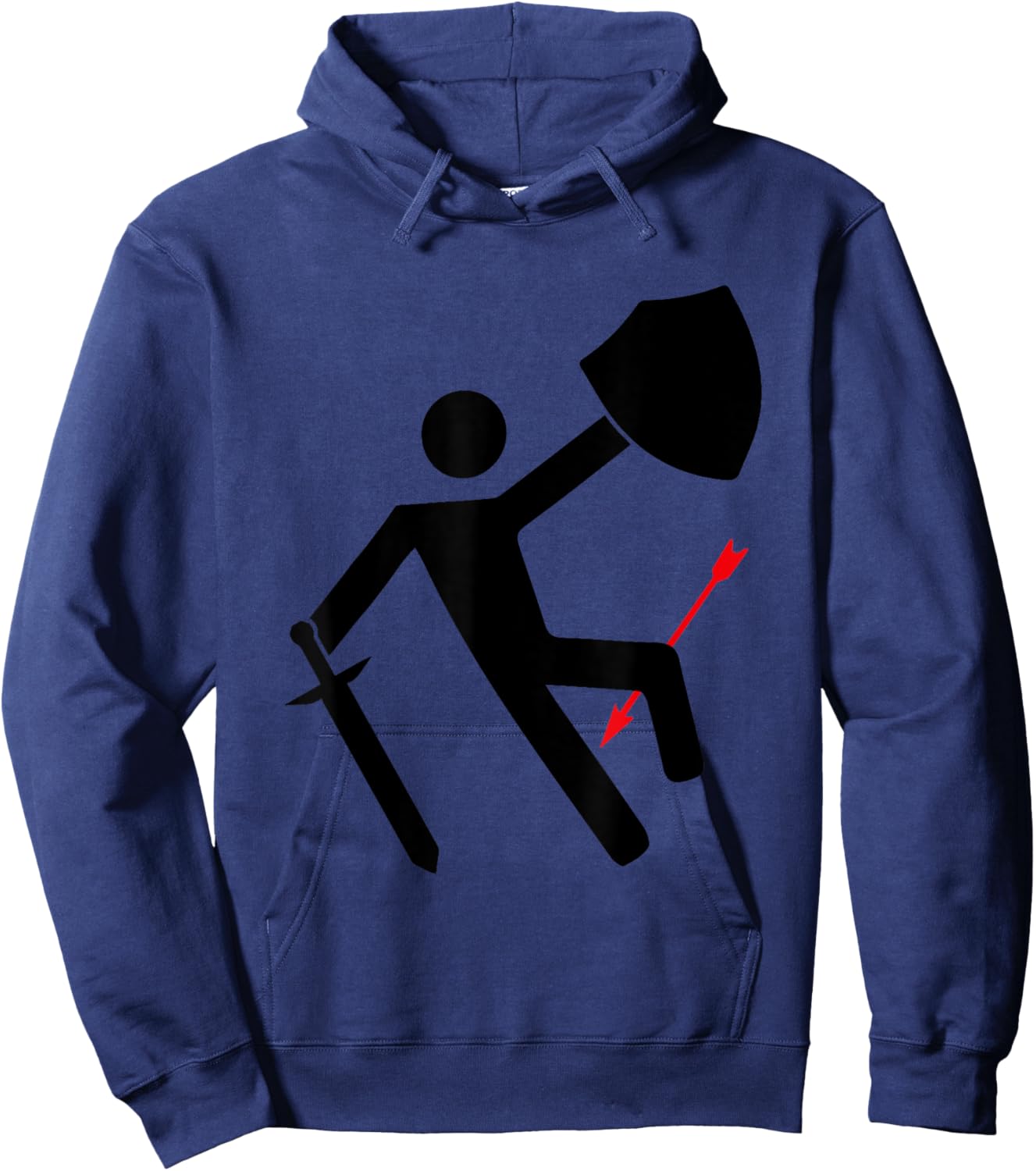 Dad Jokes Arrow To The Knee Warning Sign Hoodie - Hoodie | Navy
