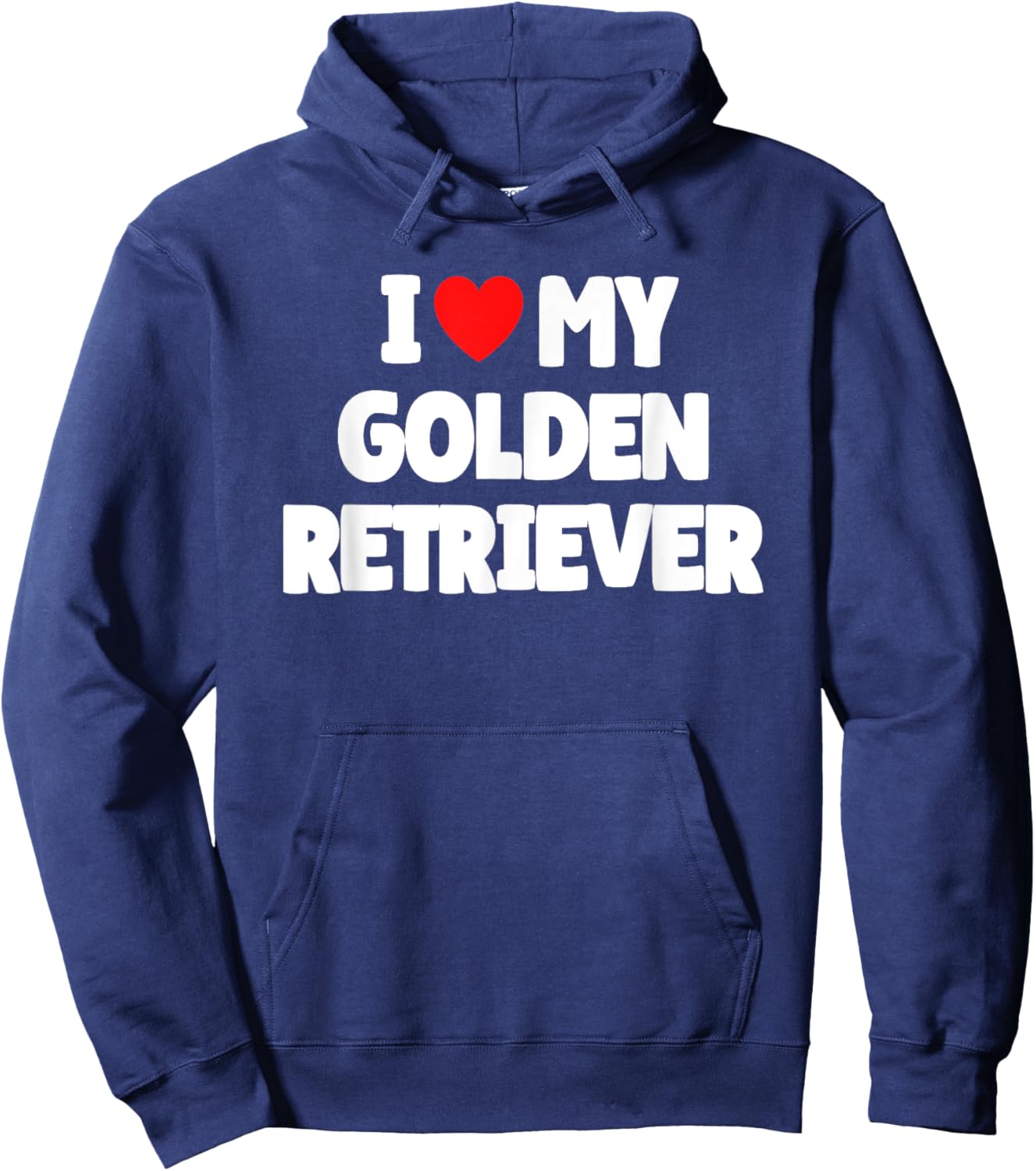I Love My Golden Retriever Hoodie - Hoodie | Navy
