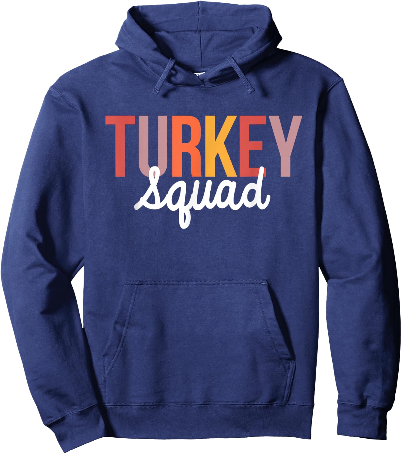 Retro Turkey Squad Funny Thanksgiving Family Matching Group Hoodie - Hoodie | Navy